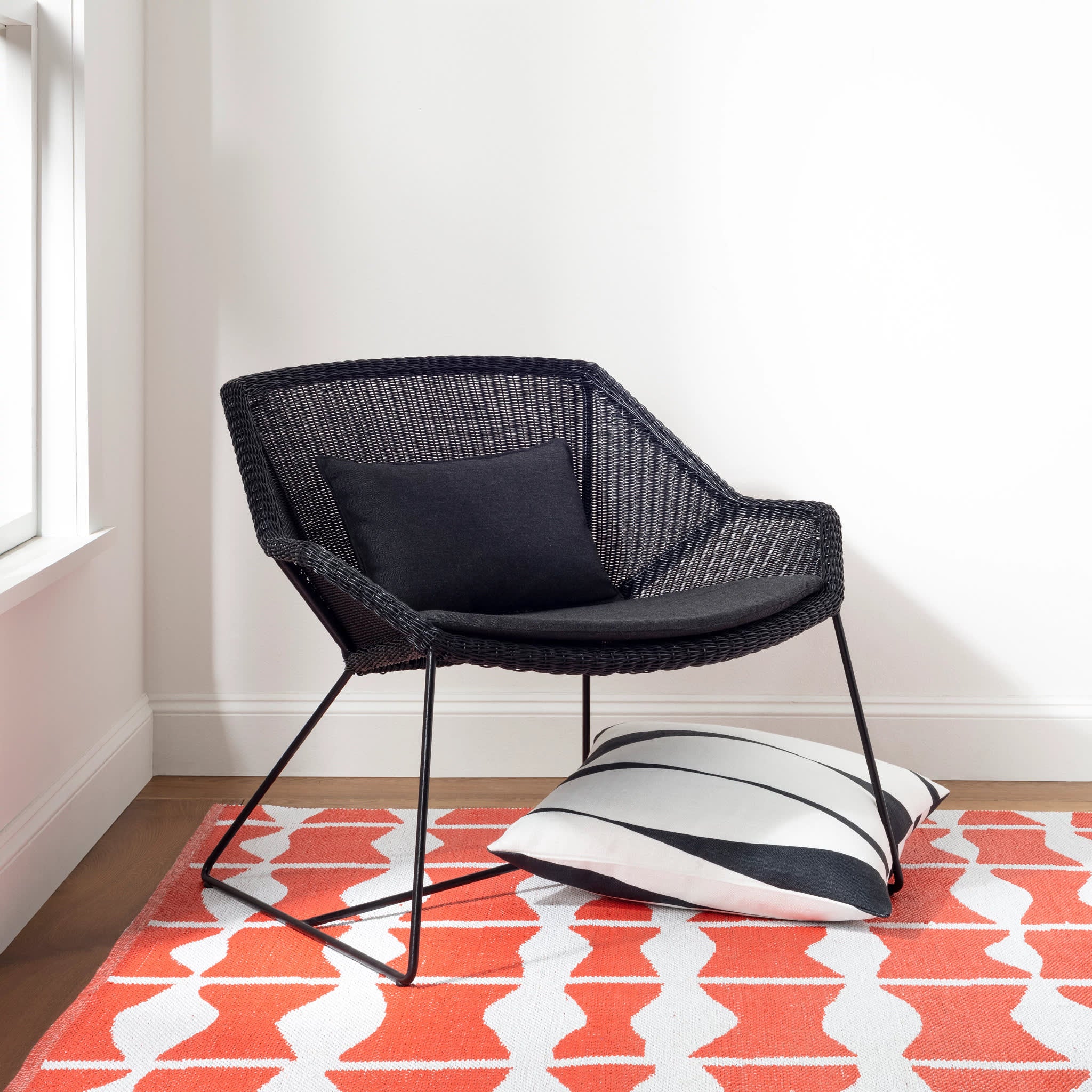 Circuit Handwoven Indoor/Outdoor Rug | Tangerine - Image 3