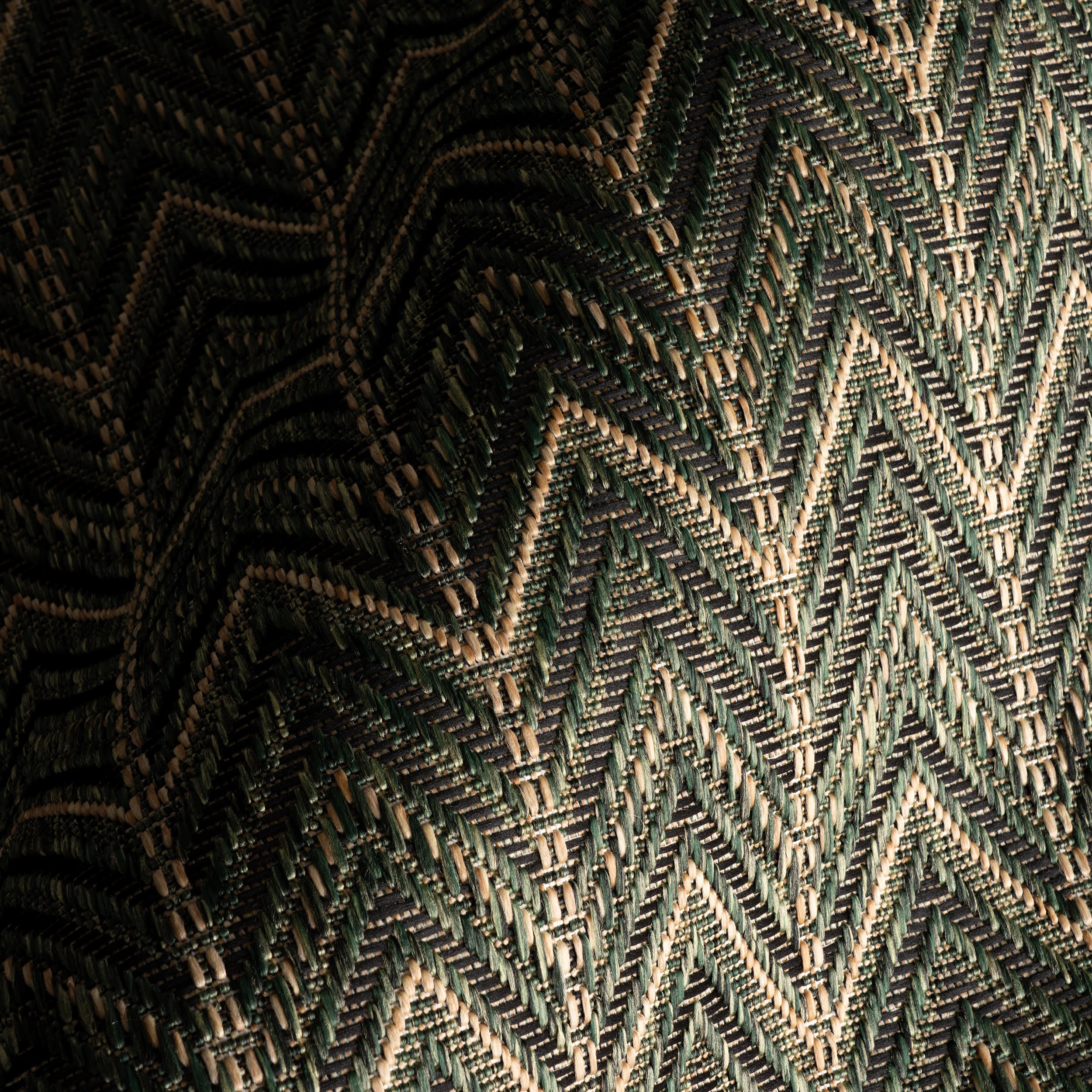 Cirella Modern Chevron Indoor/Outdoor Rug | Green - Image 3