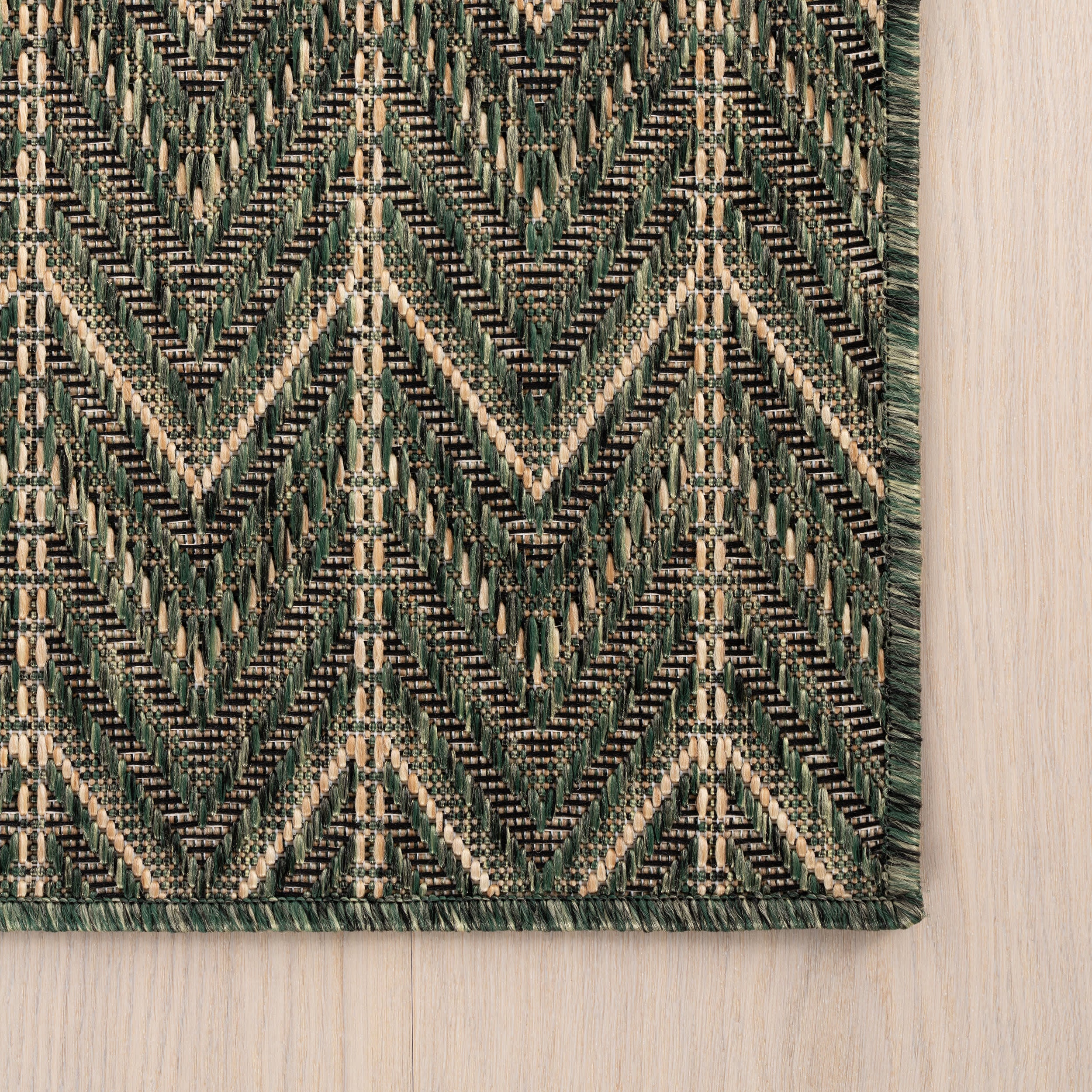 Cirella Modern Chevron Indoor/Outdoor Rug | Green - Image 4