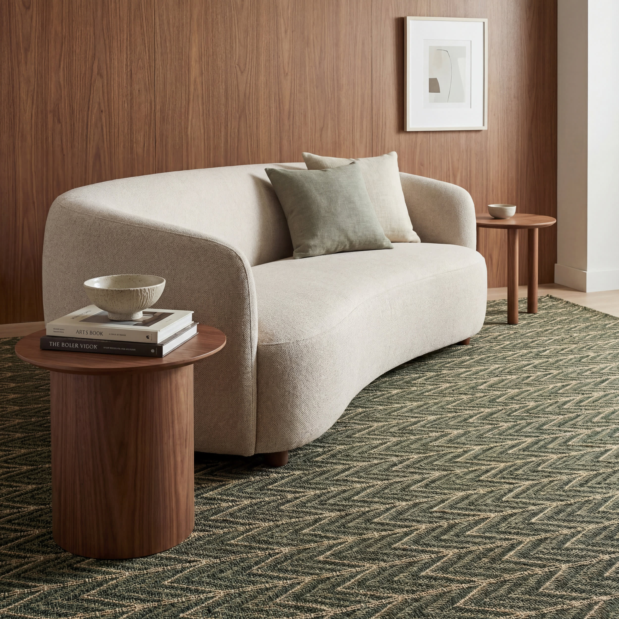 Cirella Modern Chevron Indoor/Outdoor Rug | Green - Image 5