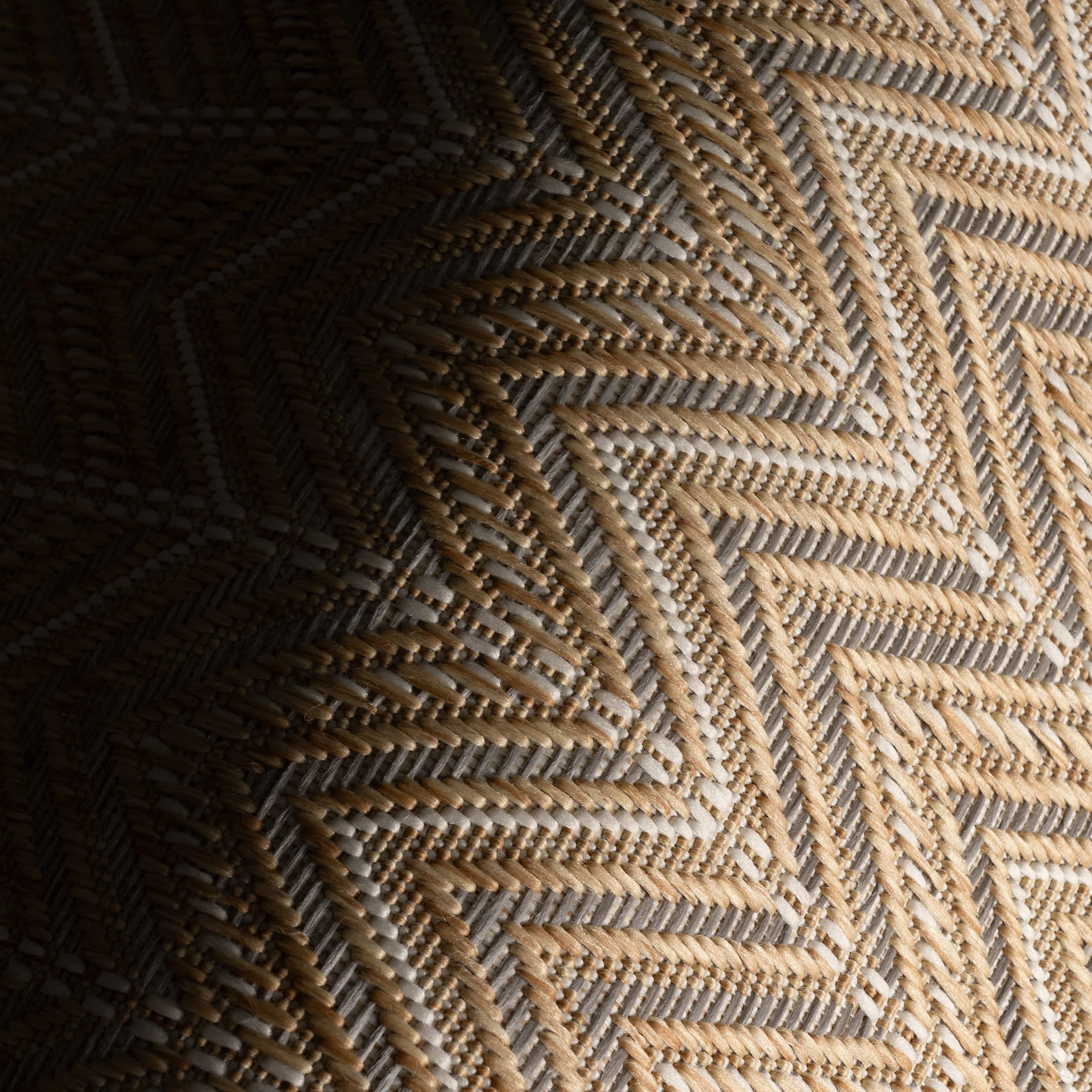 Cirella Modern Chevron Indoor/Outdoor Rug | Natural - Image 2