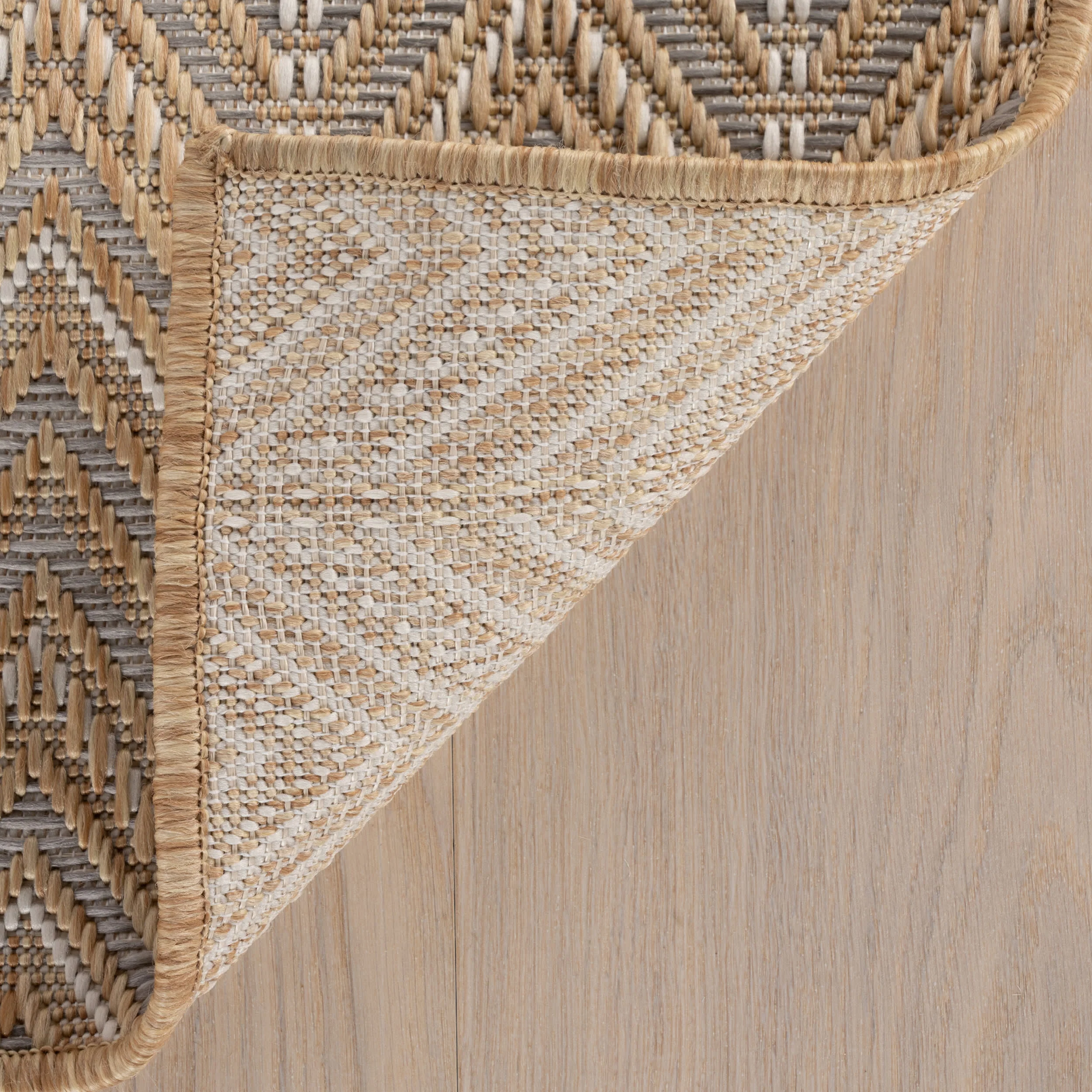 Cirella Modern Chevron Indoor/Outdoor Rug | Natural - Image 5