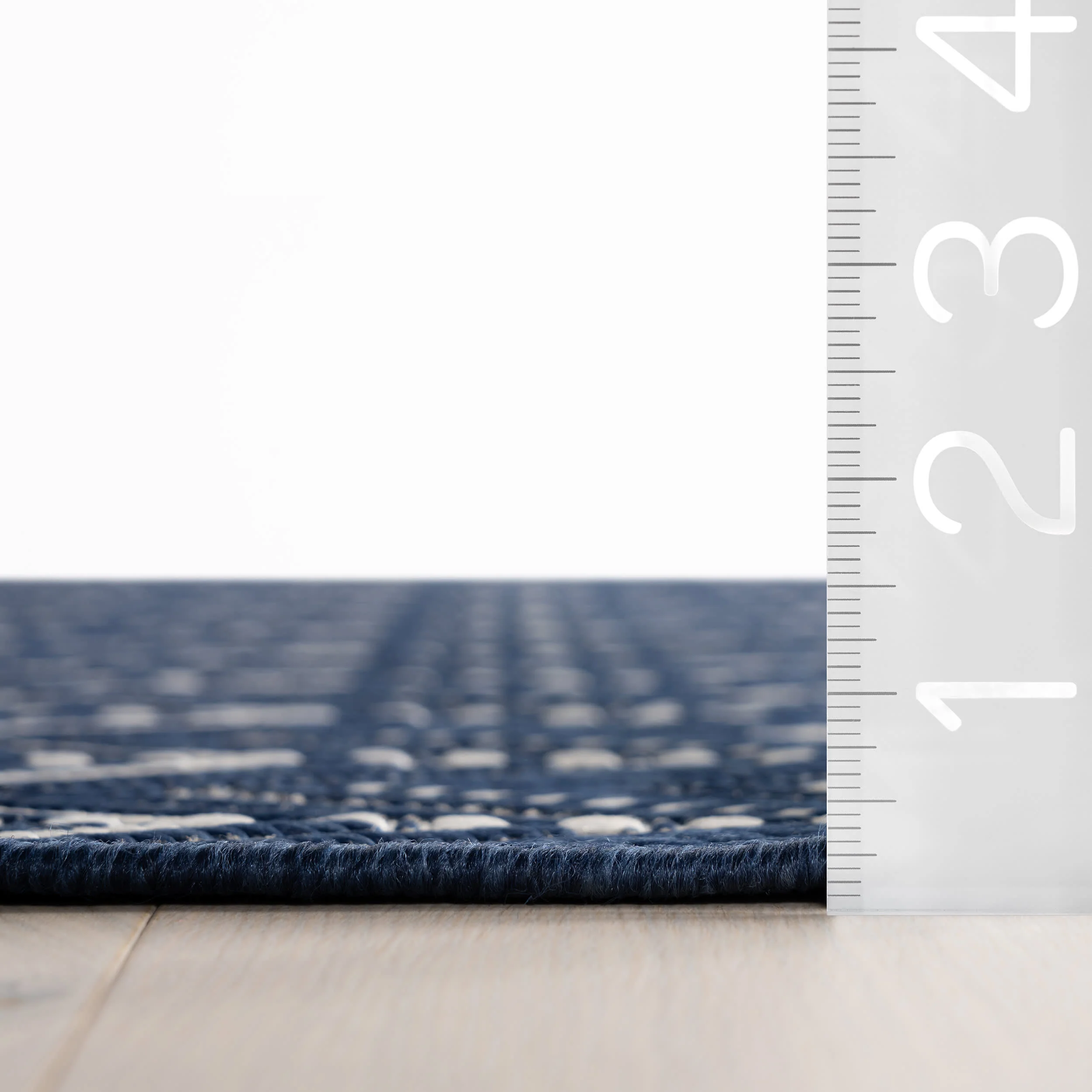 Cirella Modern Chevron Indoor/Outdoor Rug | Navy - Image 4