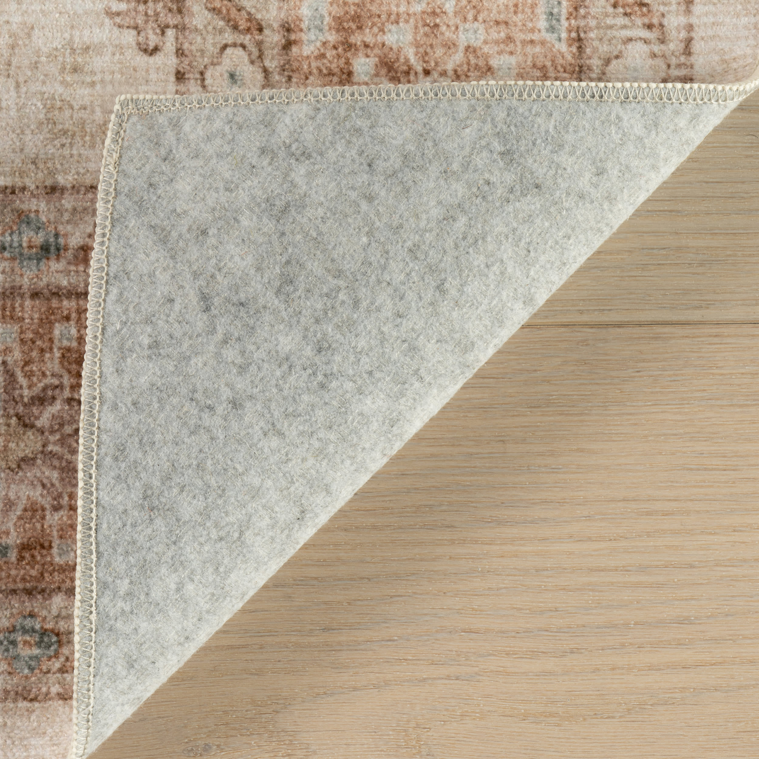 Cise Traditional Bordered Washable Rug | Peach - Image 6