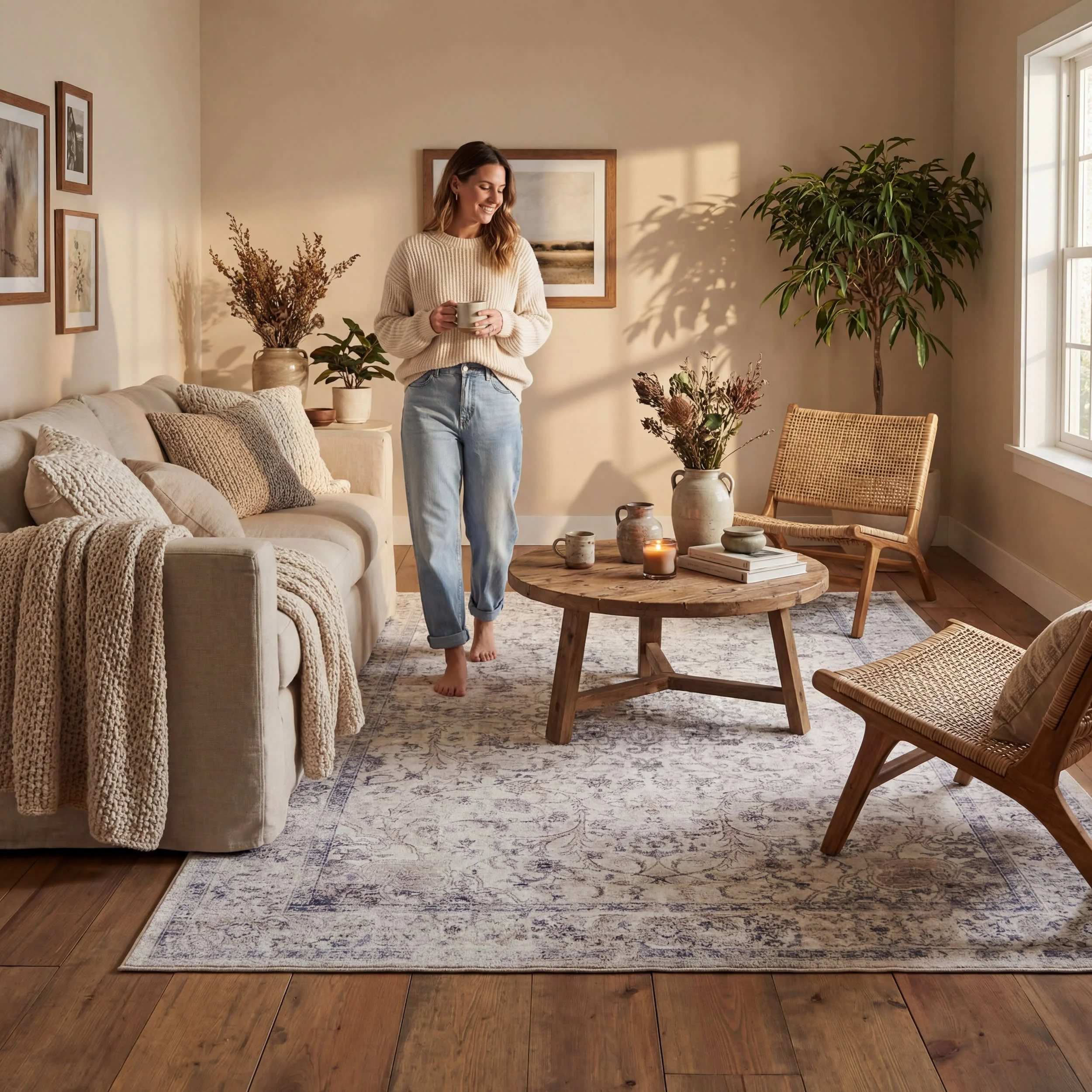 Clanese Oriental and Persian Washable Rug | Grey - Image 9