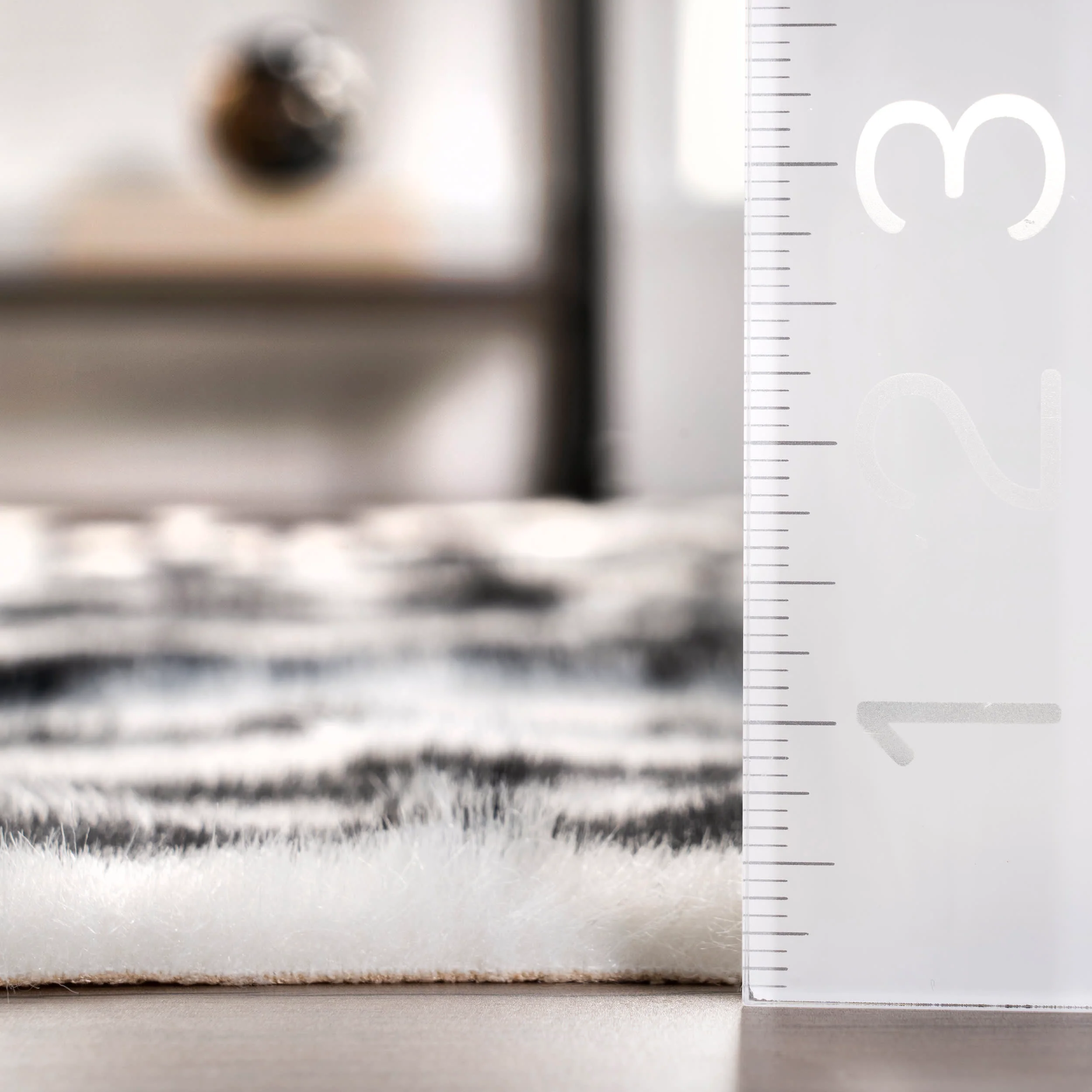 Clara Zebra Washable Rug | Black - Image 5