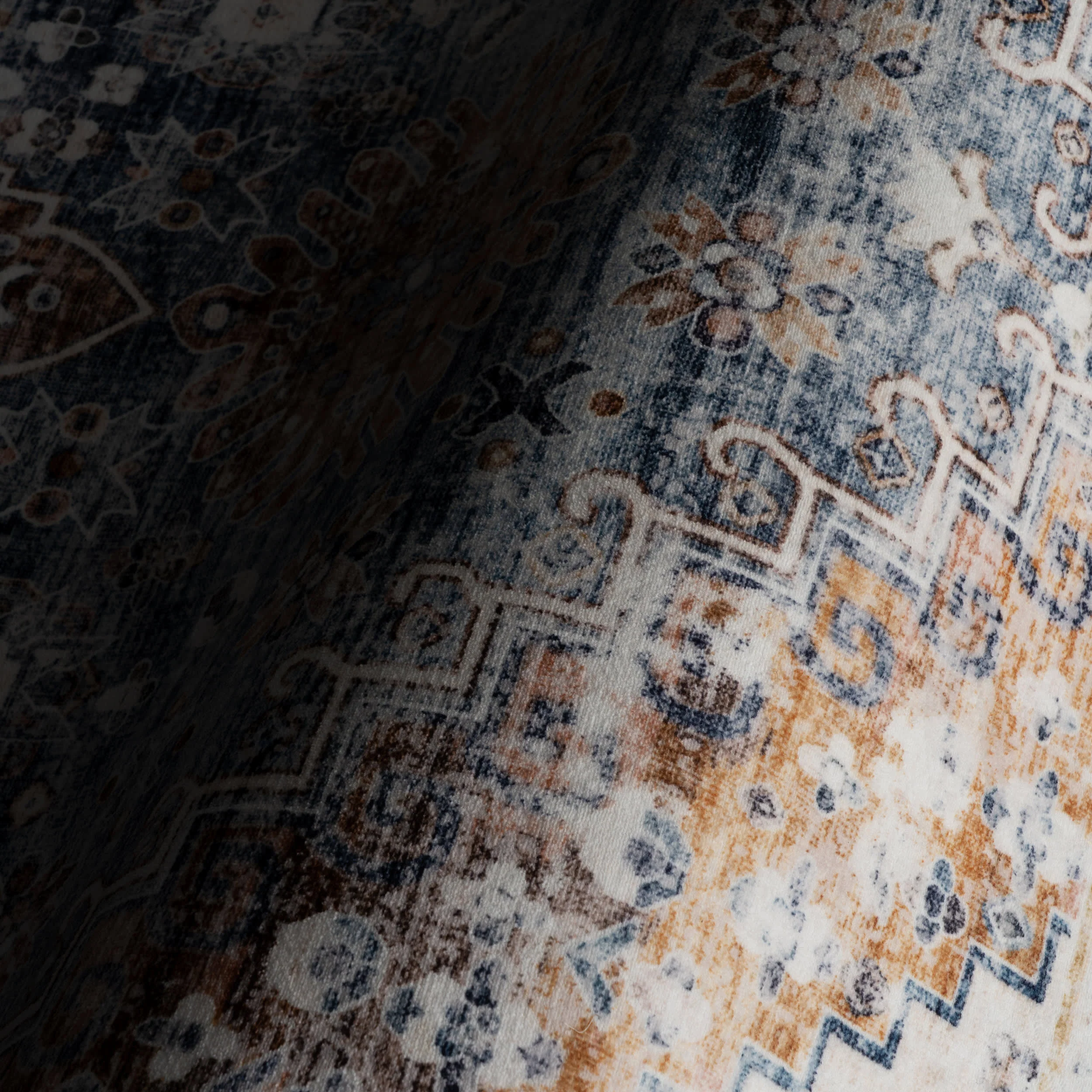 Clarese Oriental and Persian Washable Rug | Blue - Image 3