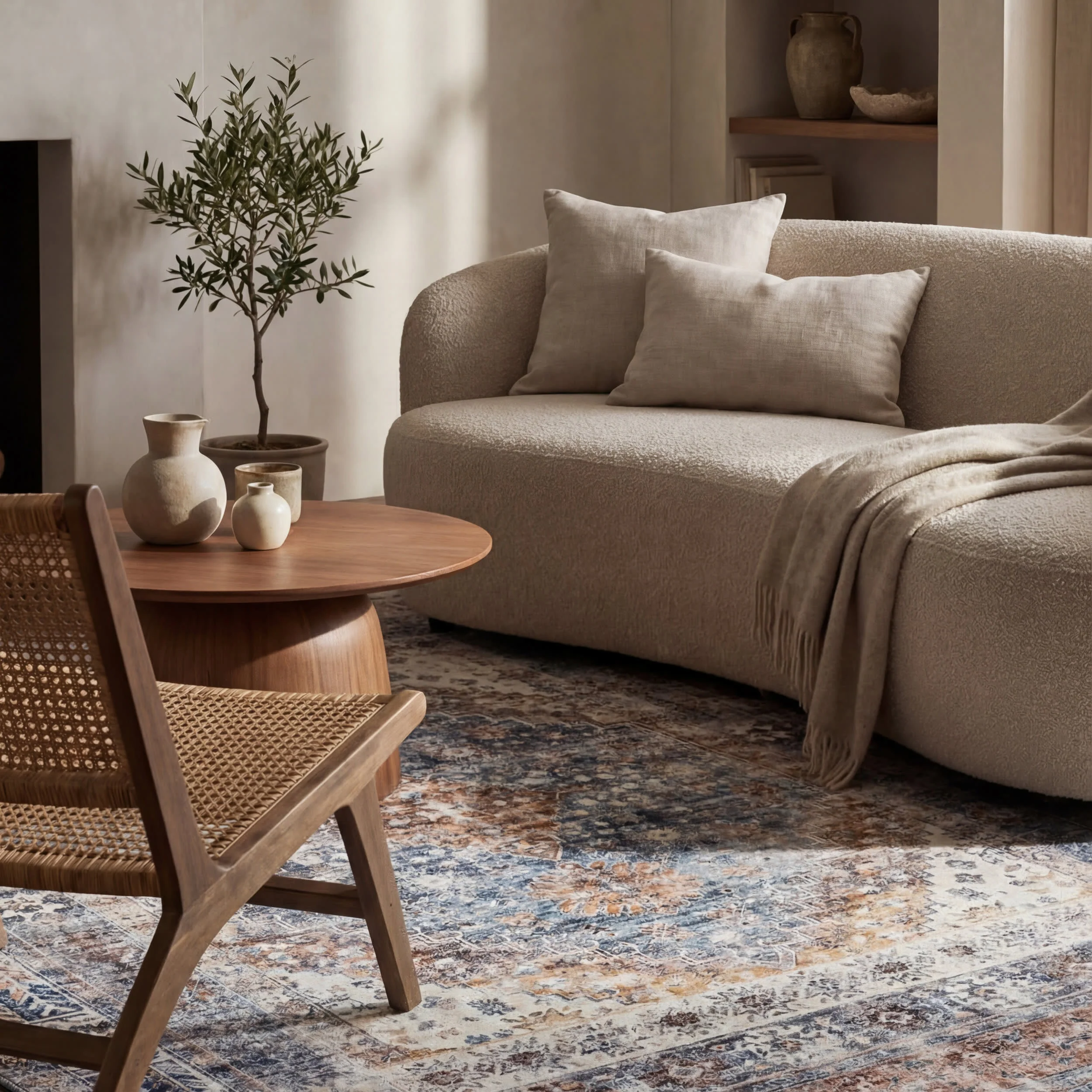 Clarese Oriental and Persian Washable Rug | Blue - Image 5