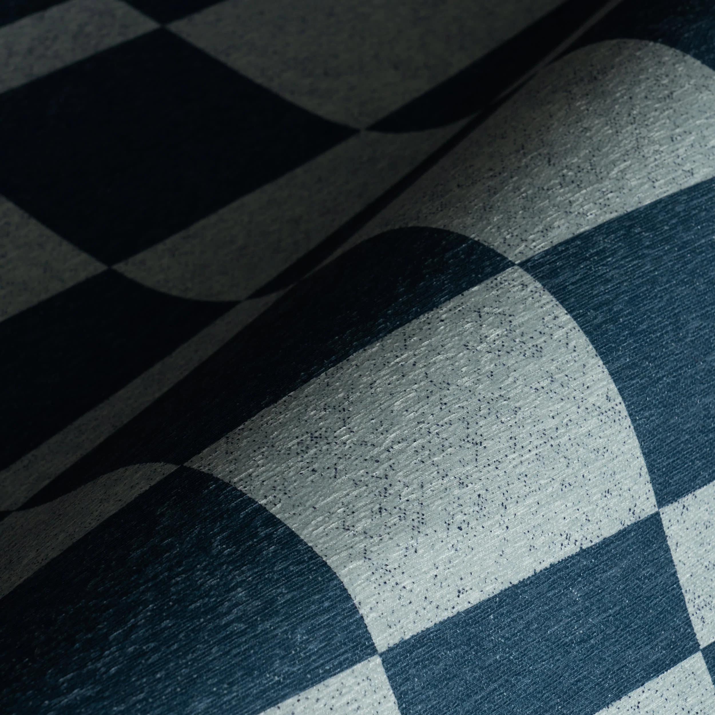 Classic Court Checkered Washable Rug by Society6 | Blue - Image 3