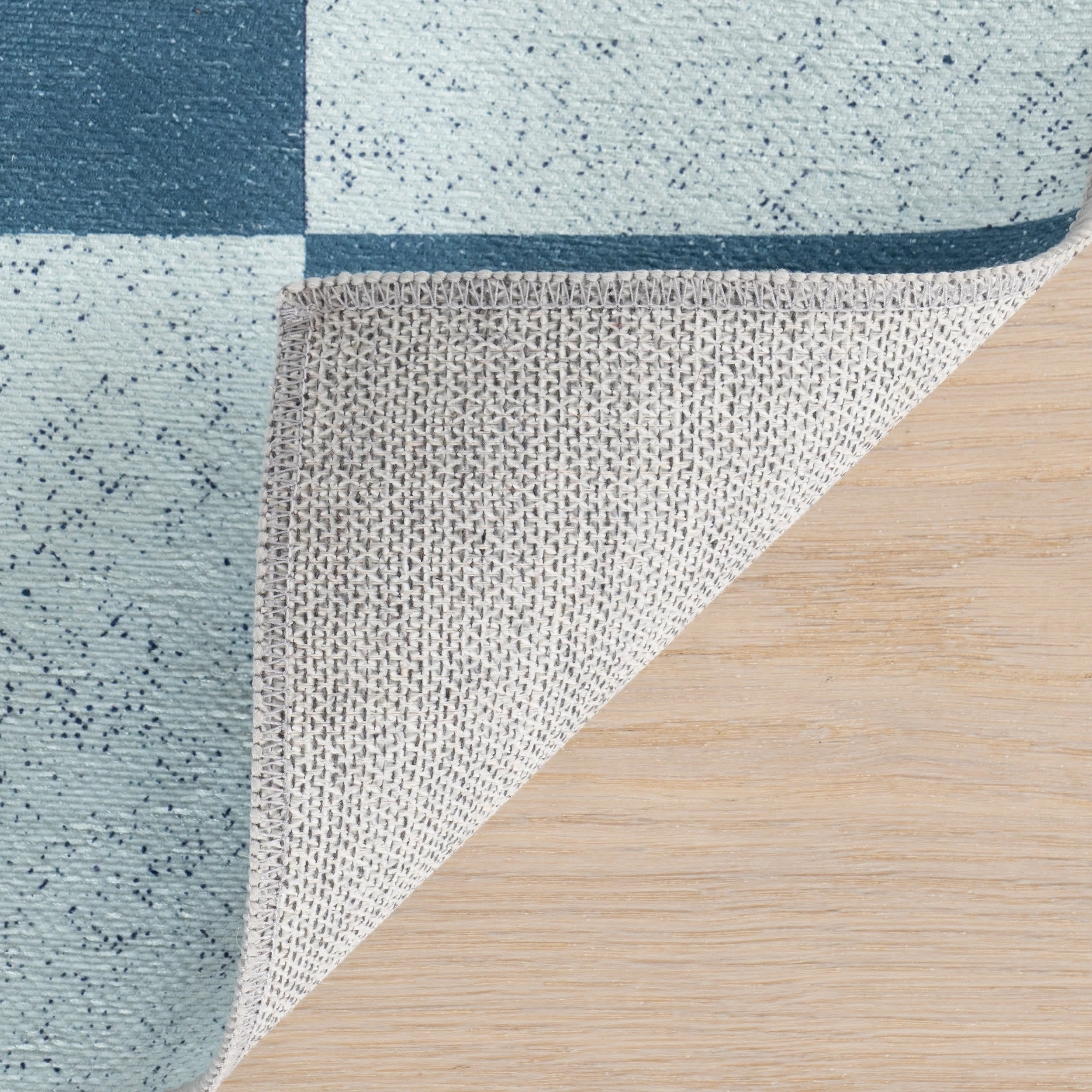 Classic Court Checkered Washable Rug by Society6 | Blue - Image 8