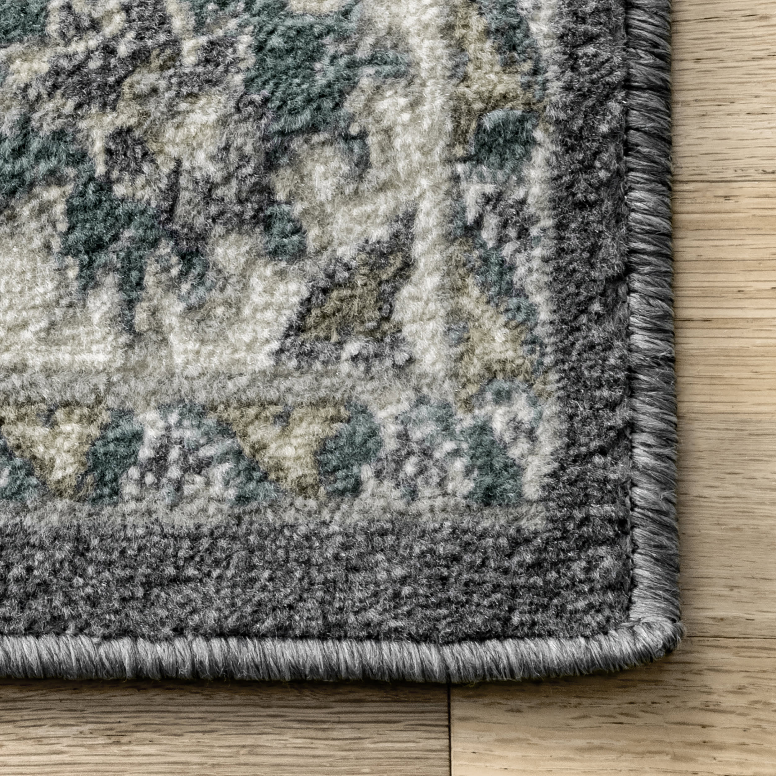 Classic Floral Rug | Grey - Image 3