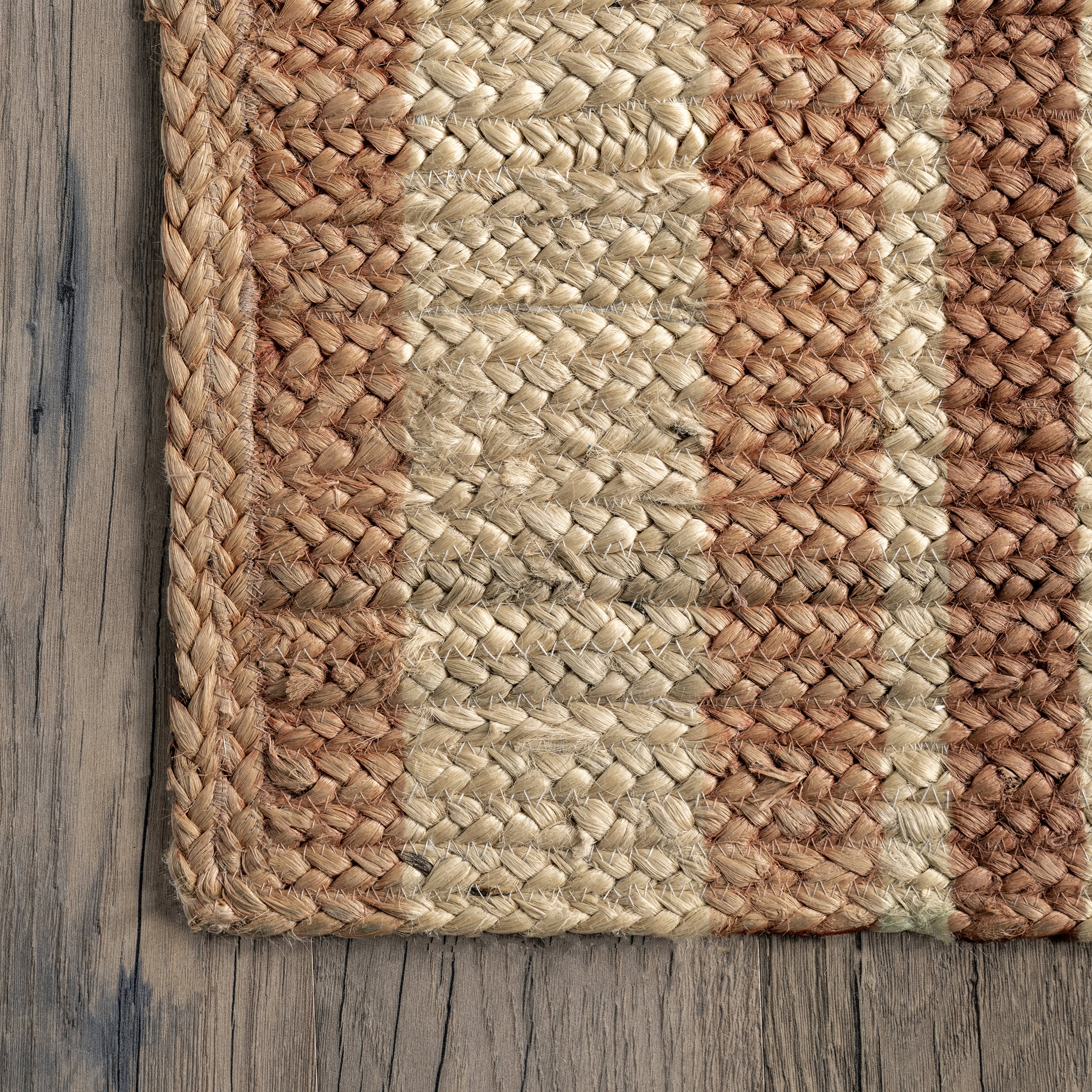 Claudia Striped Jute Rug | Brown - Image 3
