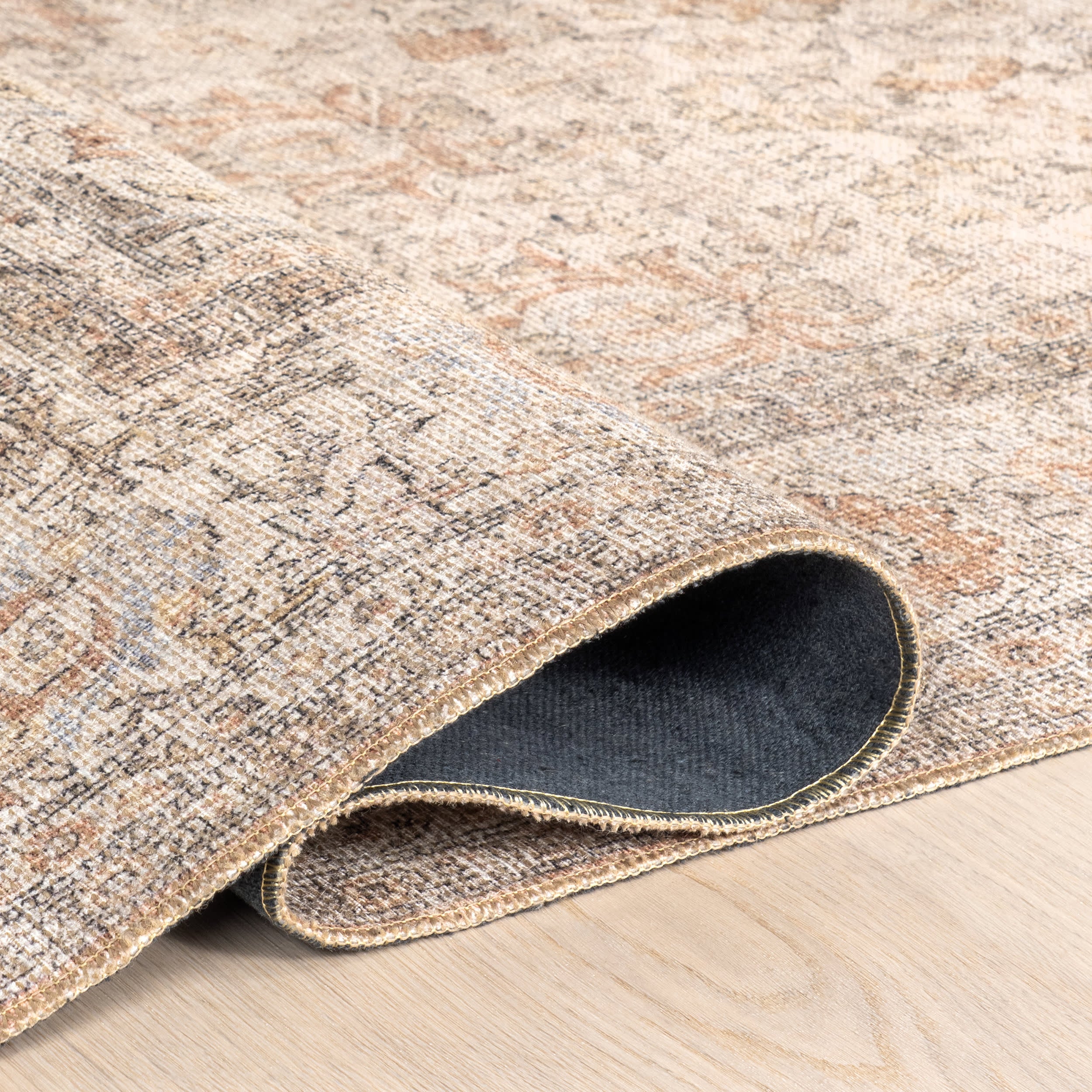 Clinton Antiqued Jute-Blend Rug | Light Brown - Image 11