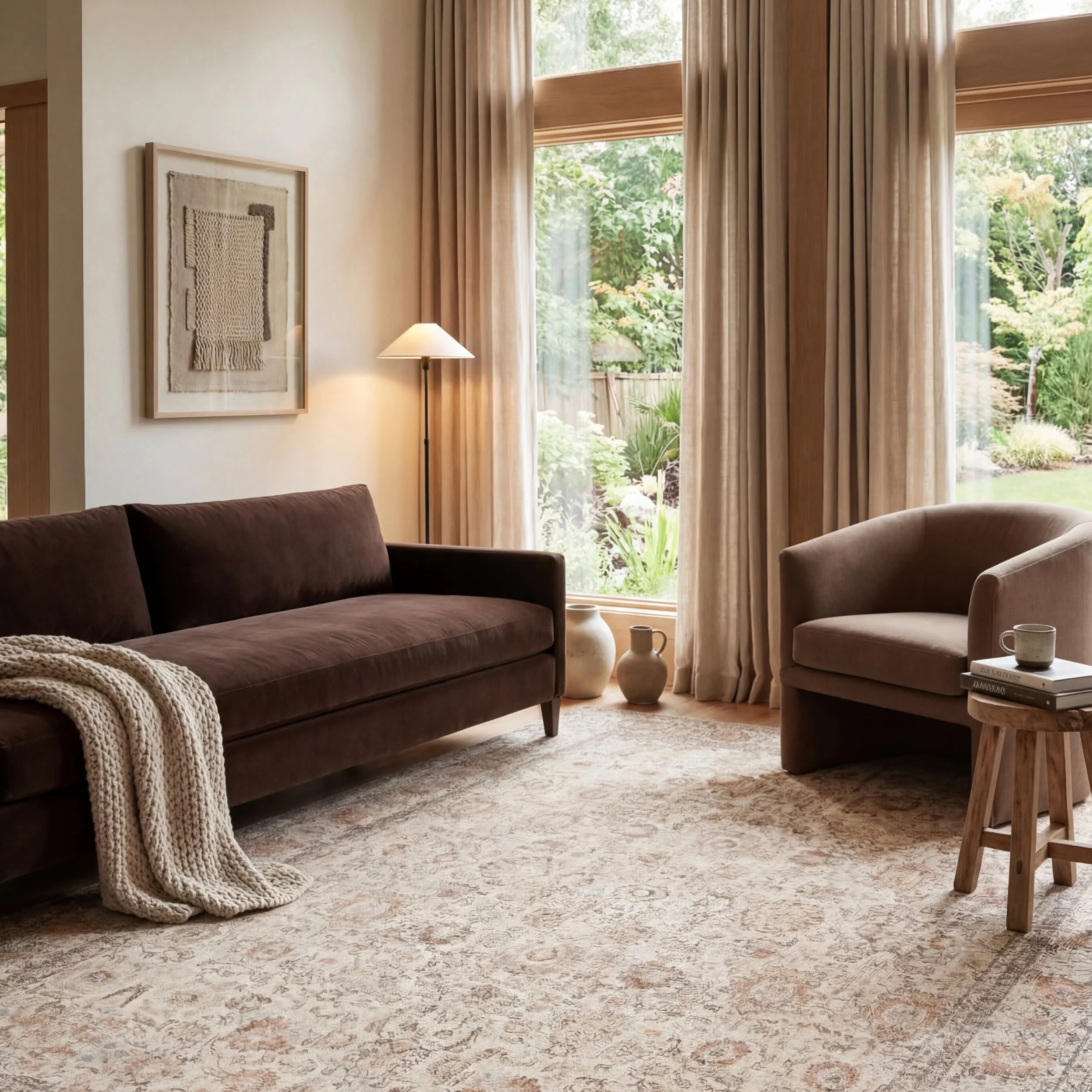 Clinton Antiqued Jute-Blend Rug | Light Brown - Image 2