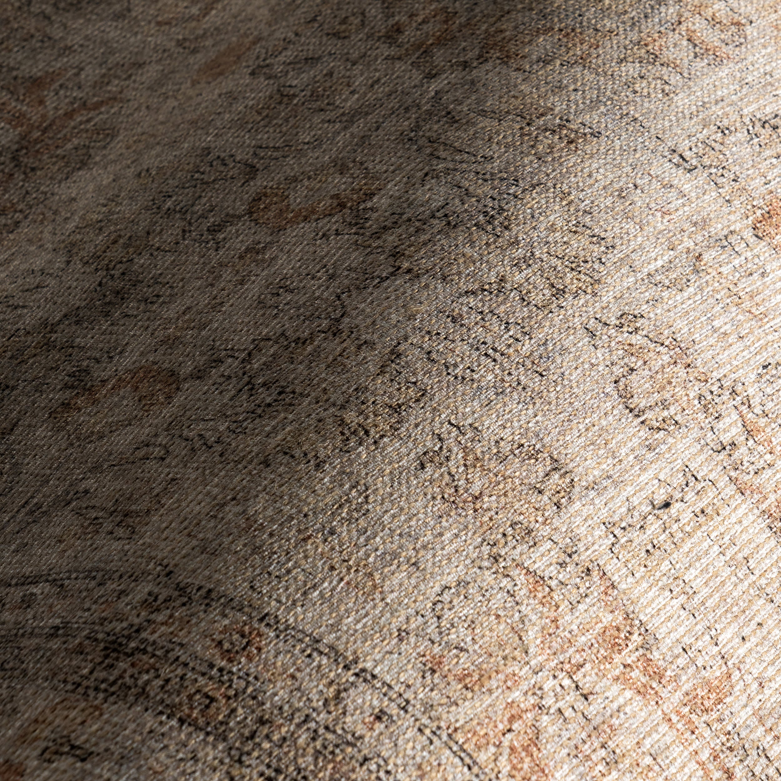 Clinton Antiqued Jute-Blend Rug | Light Brown - Image 3