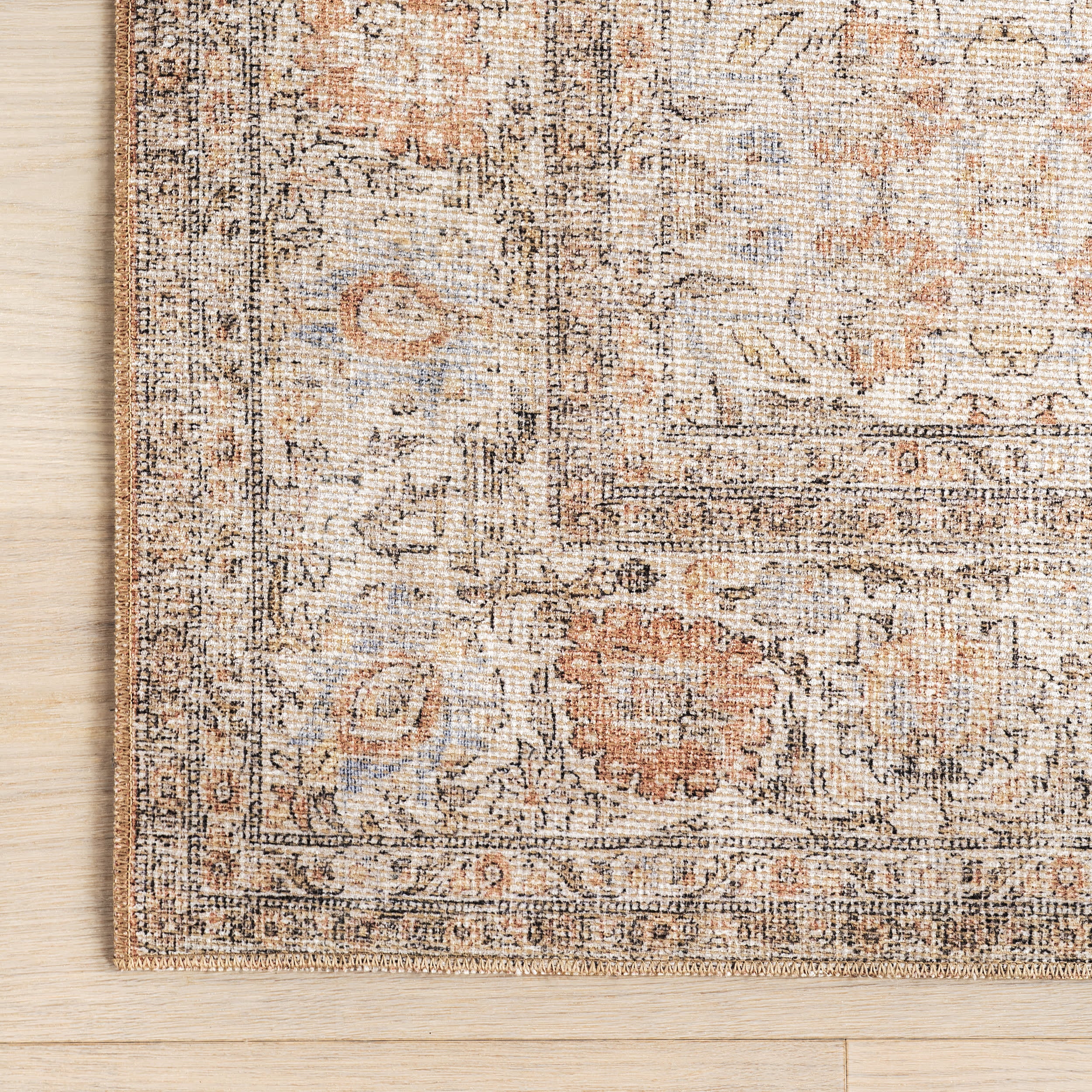 Clinton Antiqued Jute-Blend Rug | Light Brown - Image 4