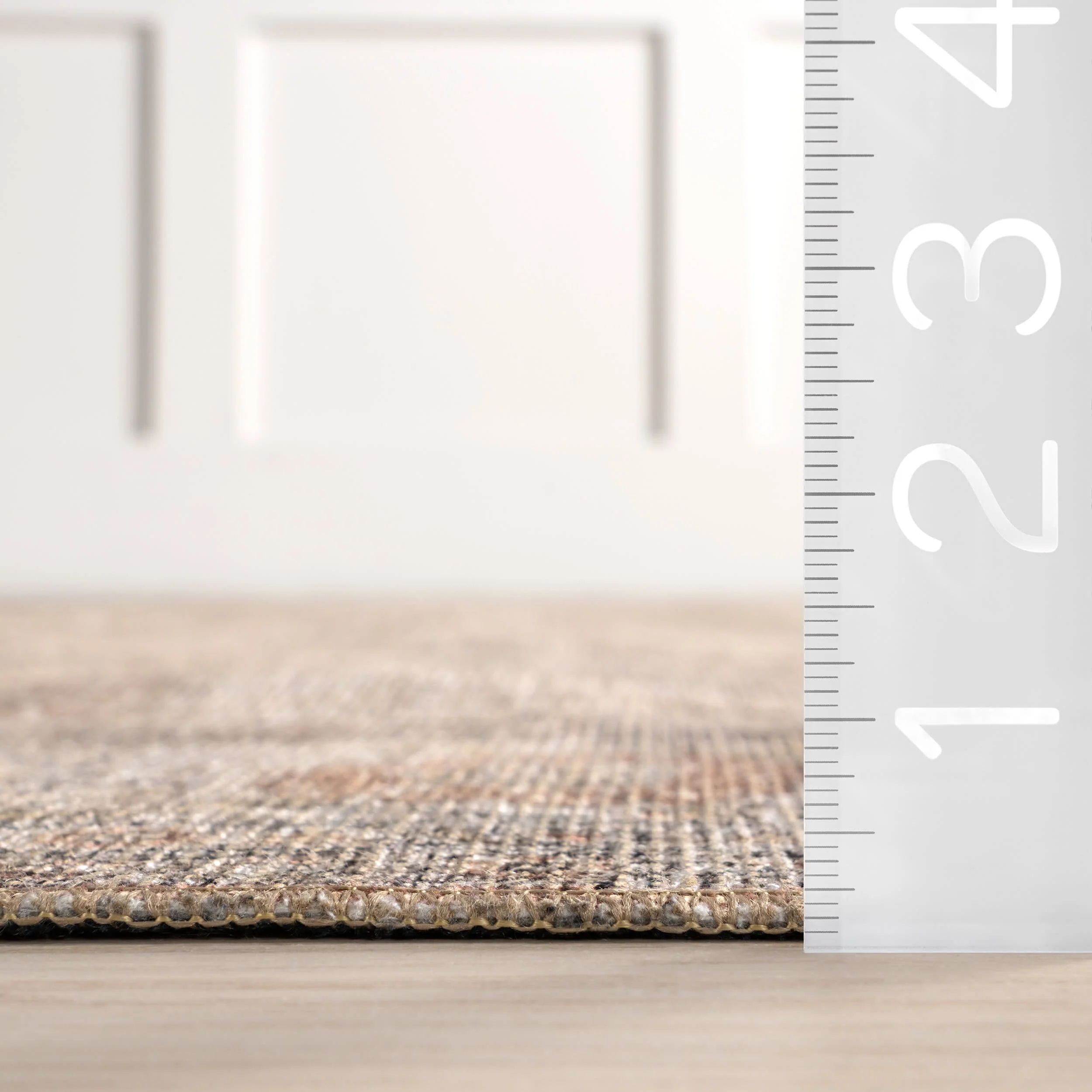 Clinton Antiqued Jute-Blend Rug | Light Brown - Image 6