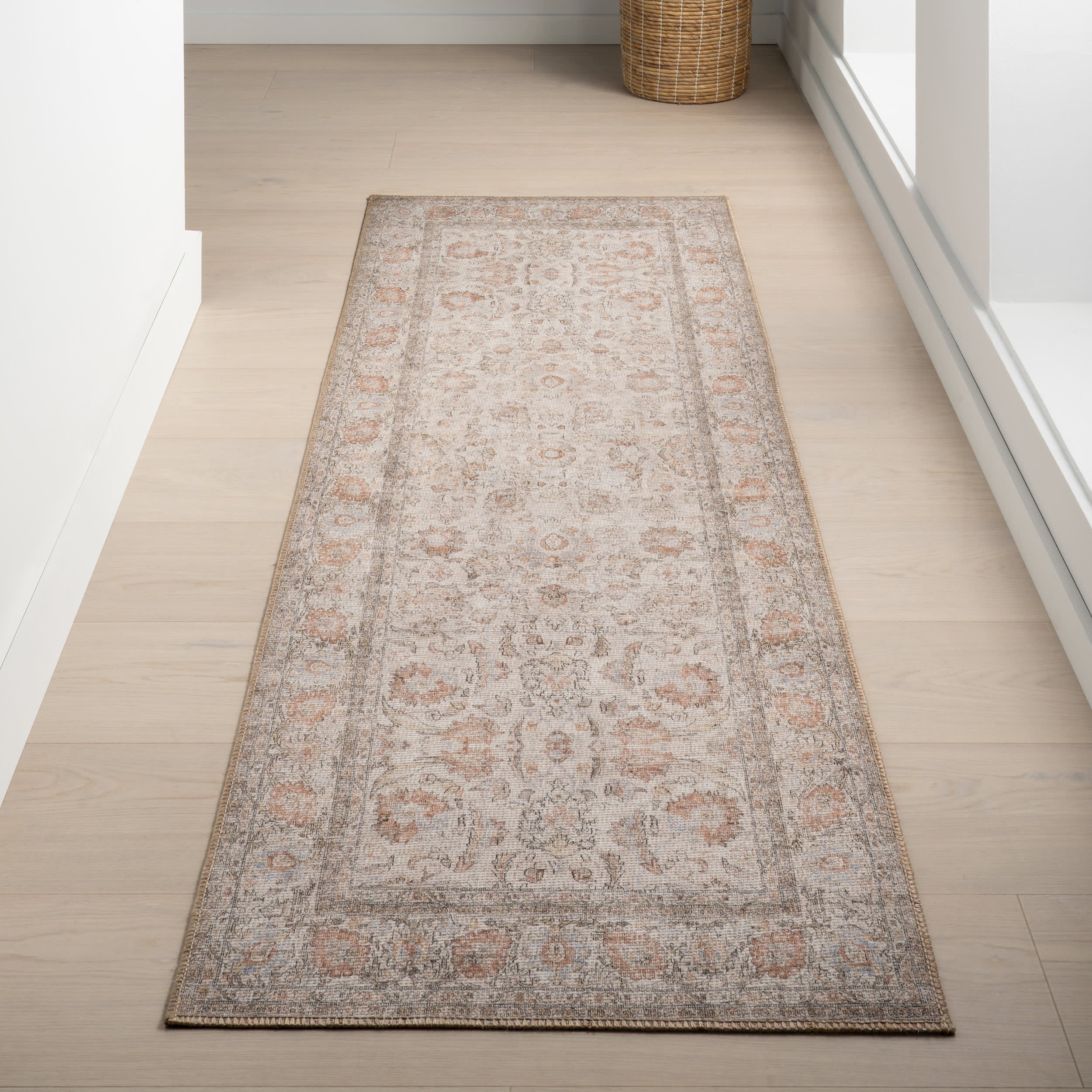 Clinton Antiqued Jute-Blend Rug | Light Brown - Image 2