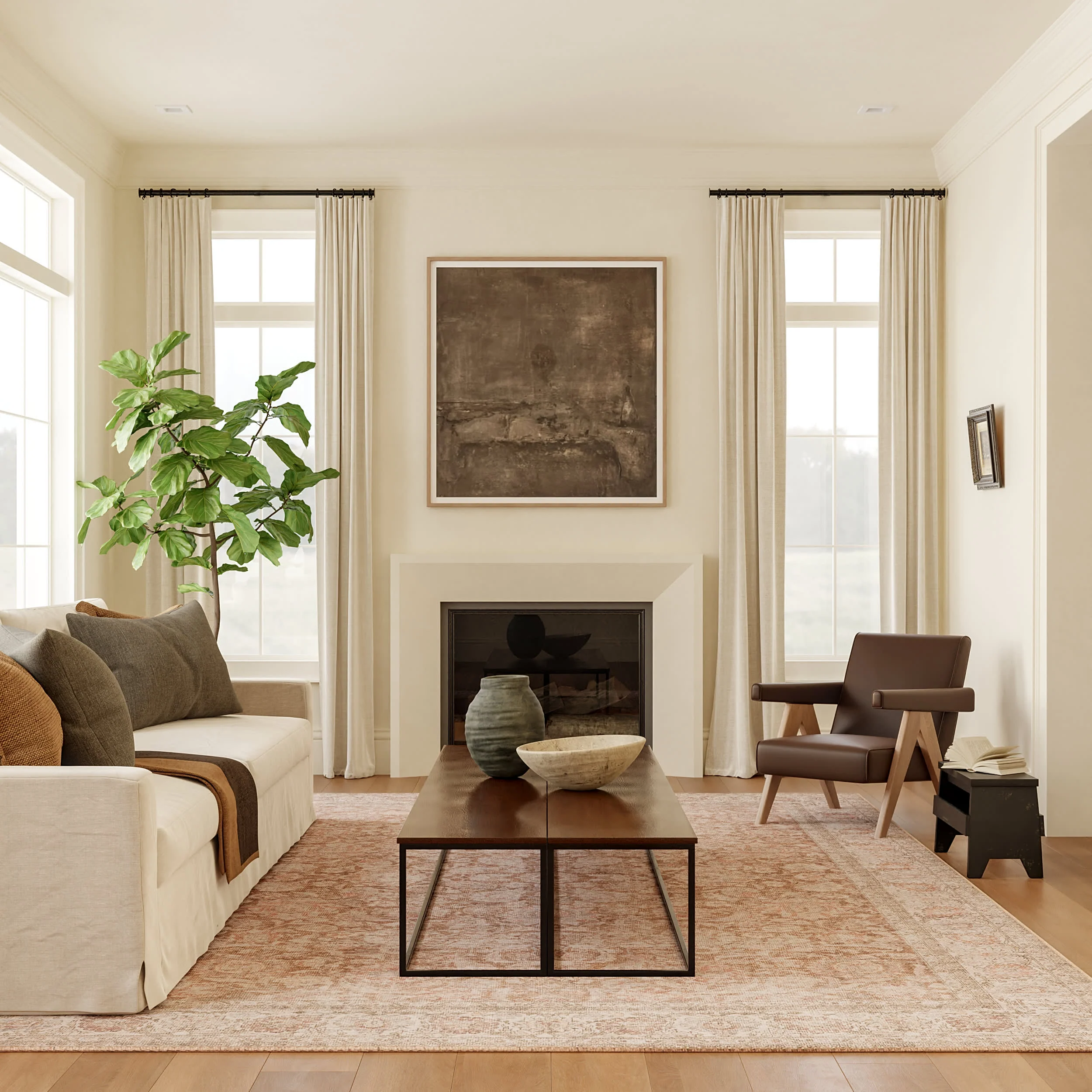Clinton Antiqued Jute-Blend Rug | Rust - Image 2