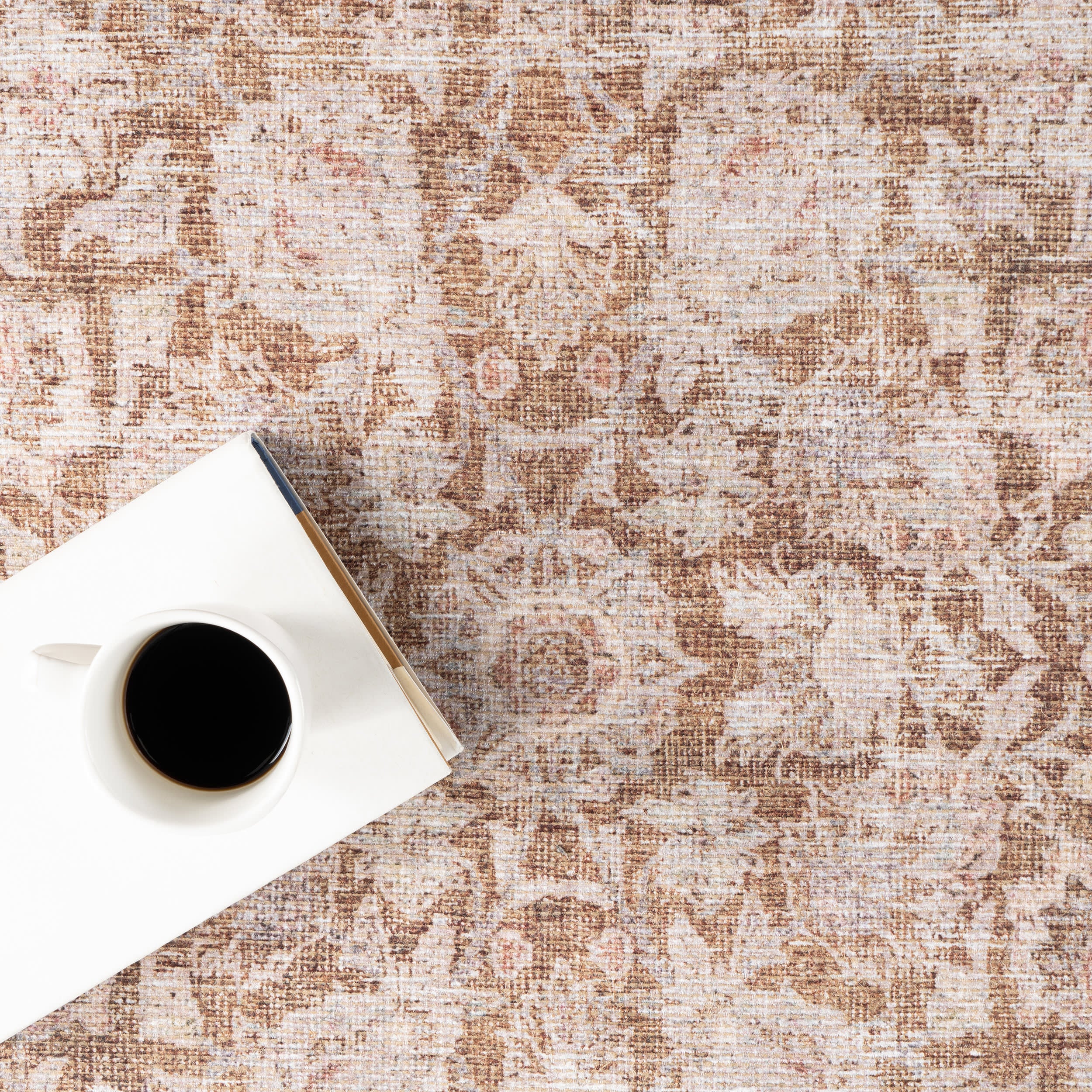 Clinton Antiqued Jute-Blend Rug | Rust - Image 9