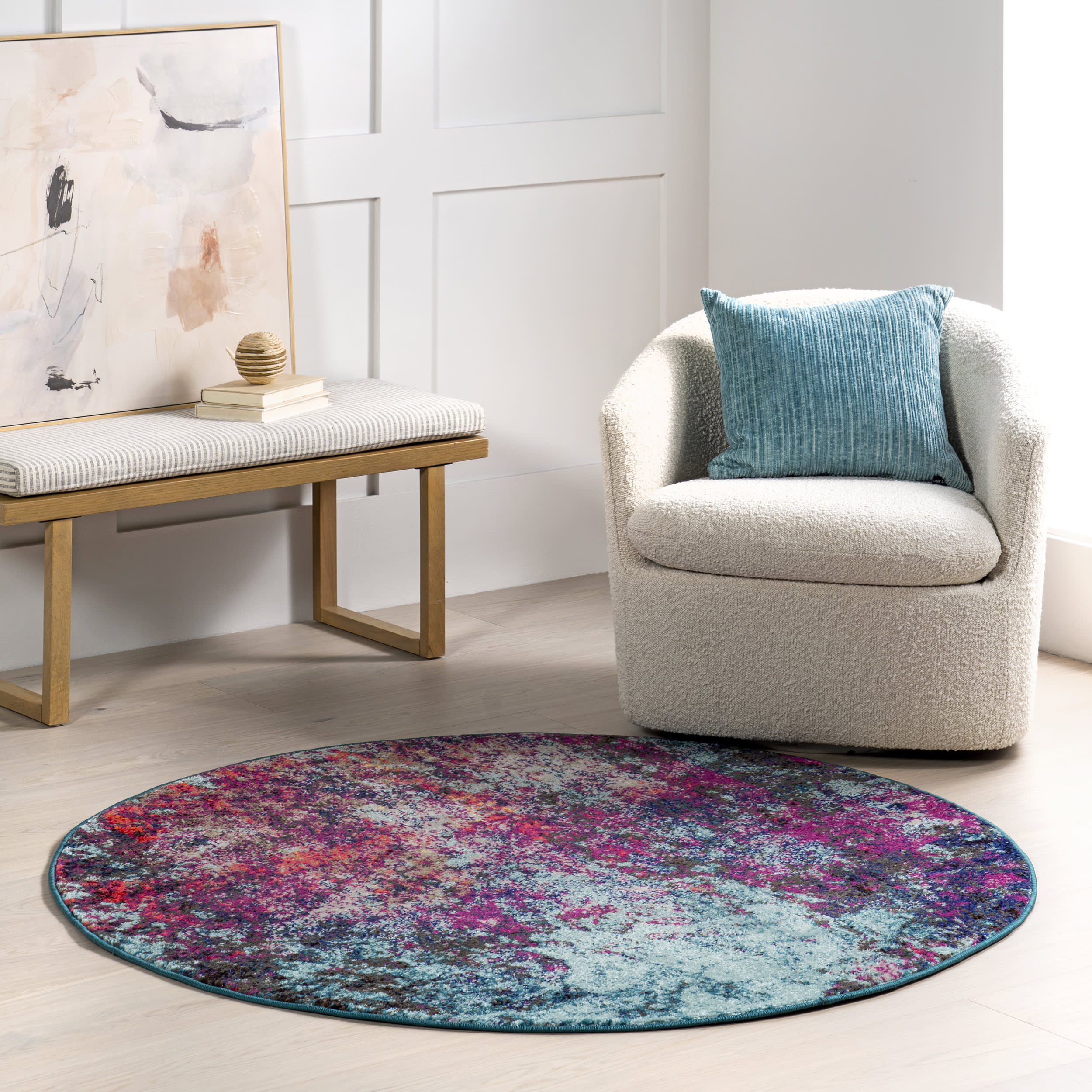 Cloud Nebula Abstract Rug | Multicolor - Image 2