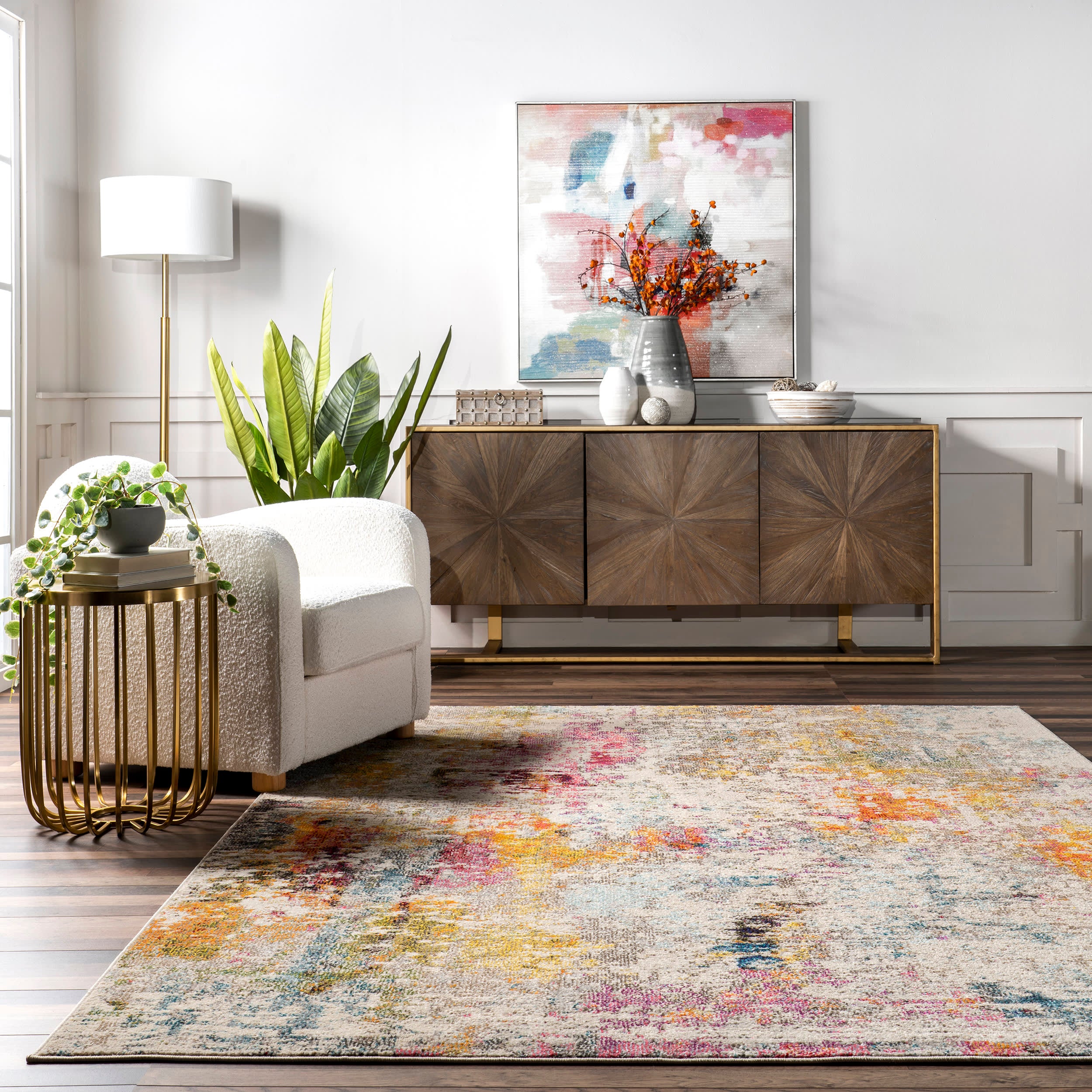 Clouded Impressionism Rug | Multicolor - Image 4