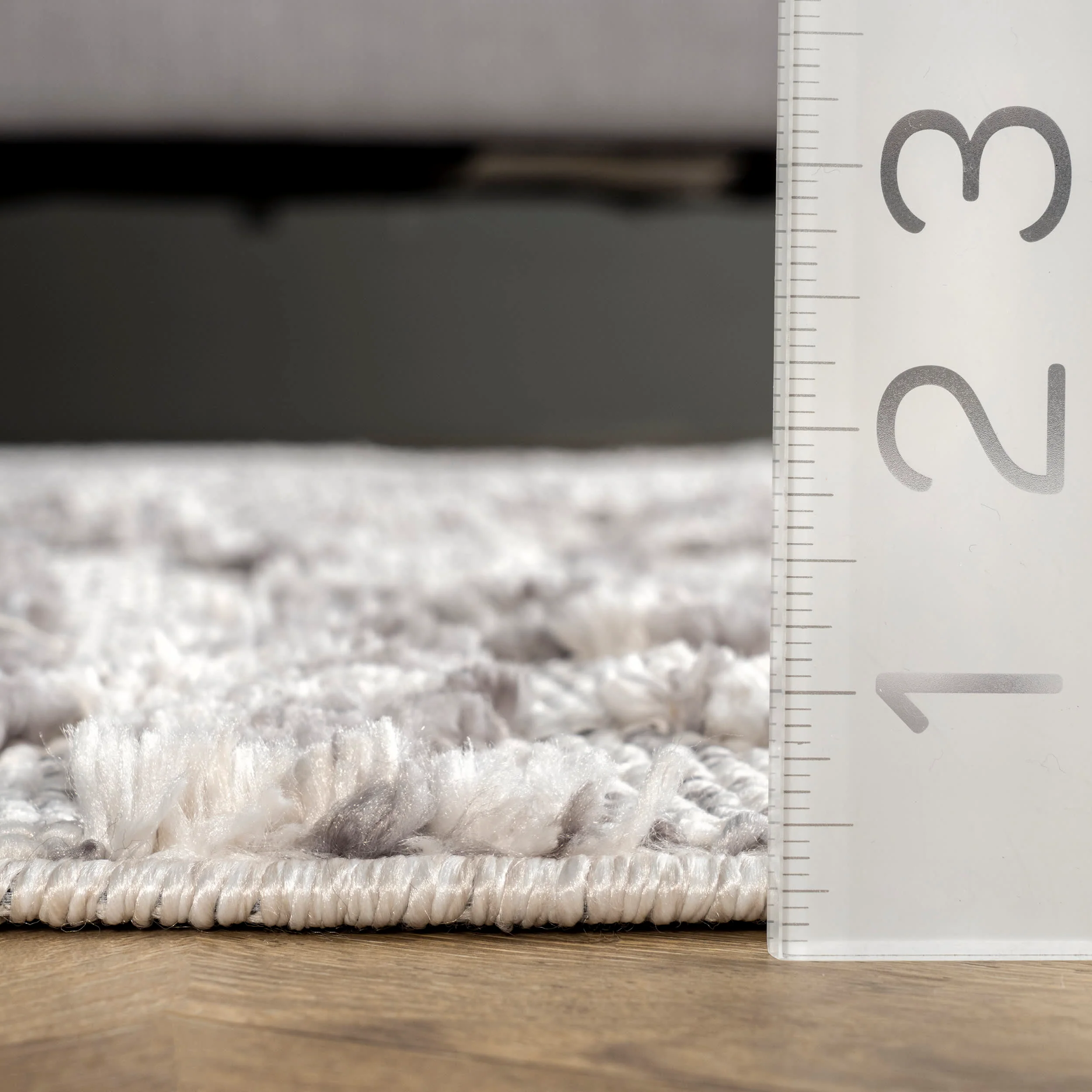 Cloudy Abstract Tasseled Rug | Grey - Image 5