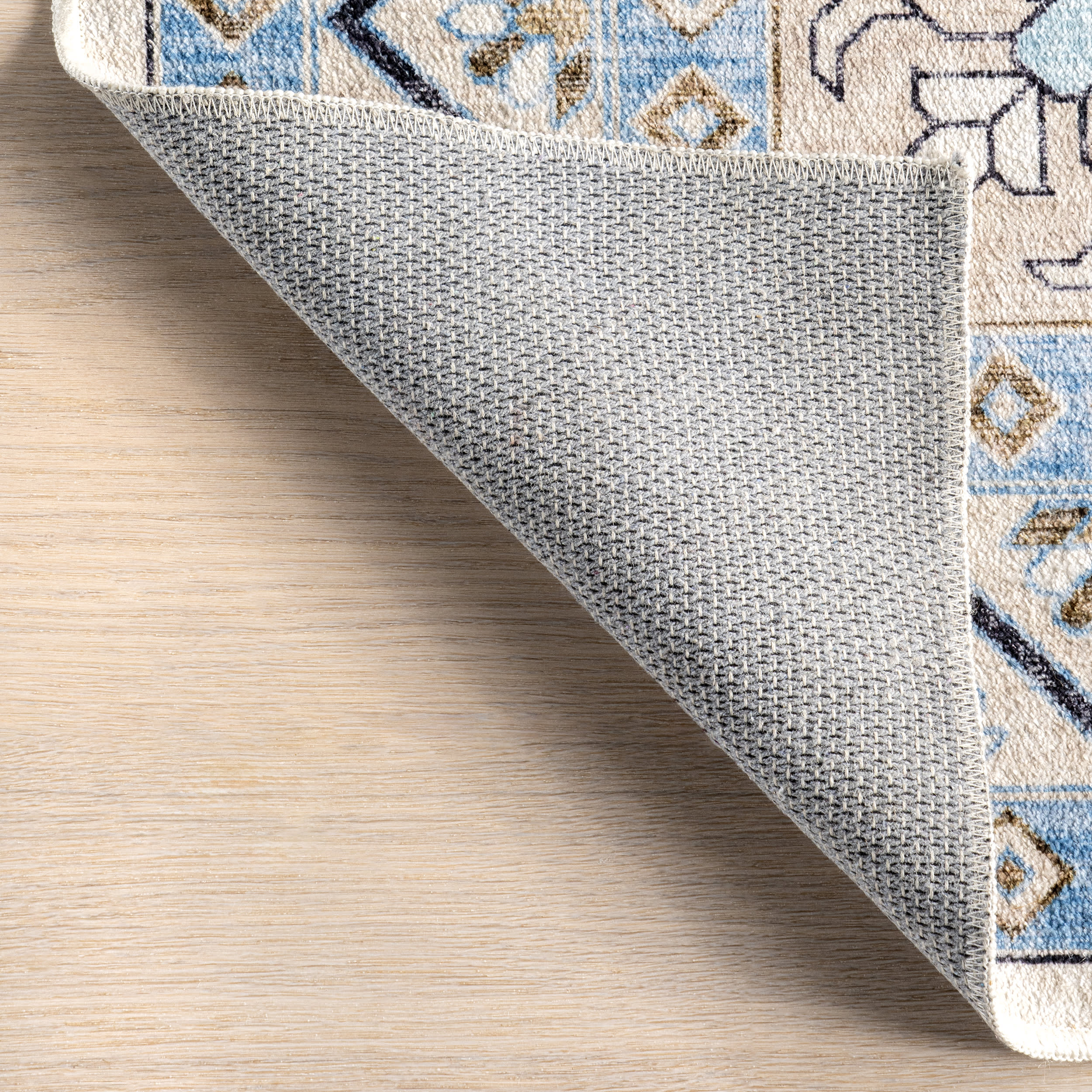 Clovebud Medallion Washable Rug | Blue - Image 6