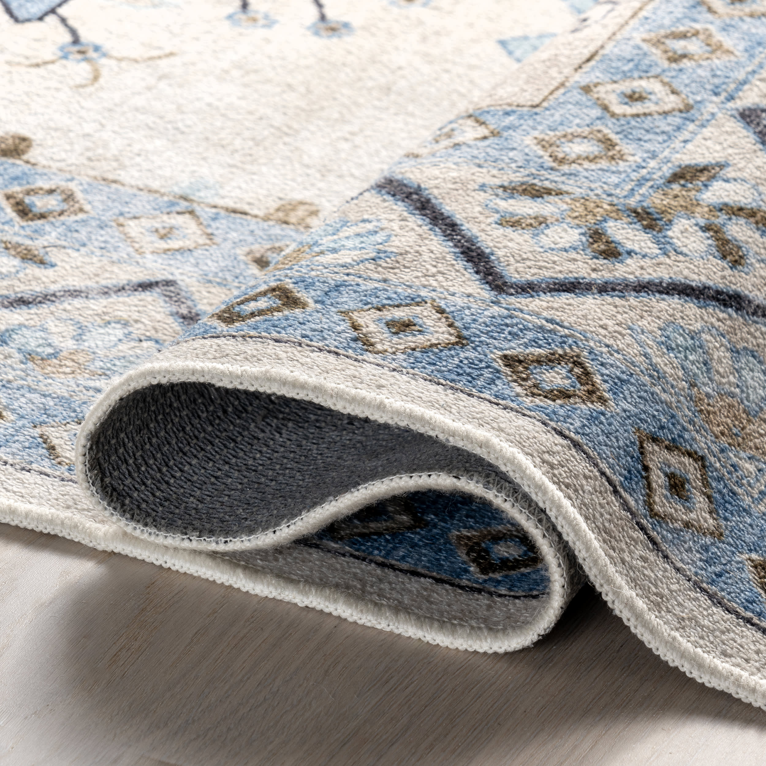 Clovebud Medallion Washable Rug | Blue - Image 8