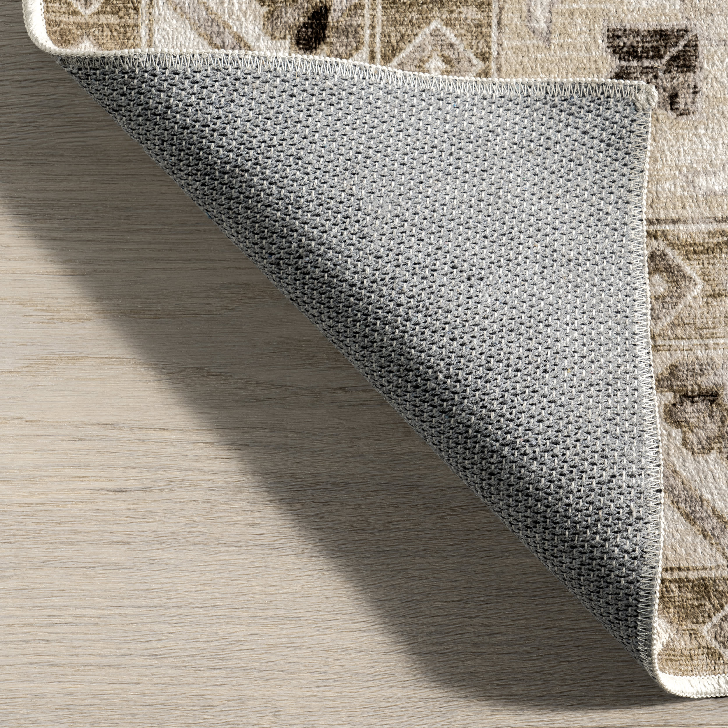 Clovebud Medallion Washable Rug | Brown - Image 5