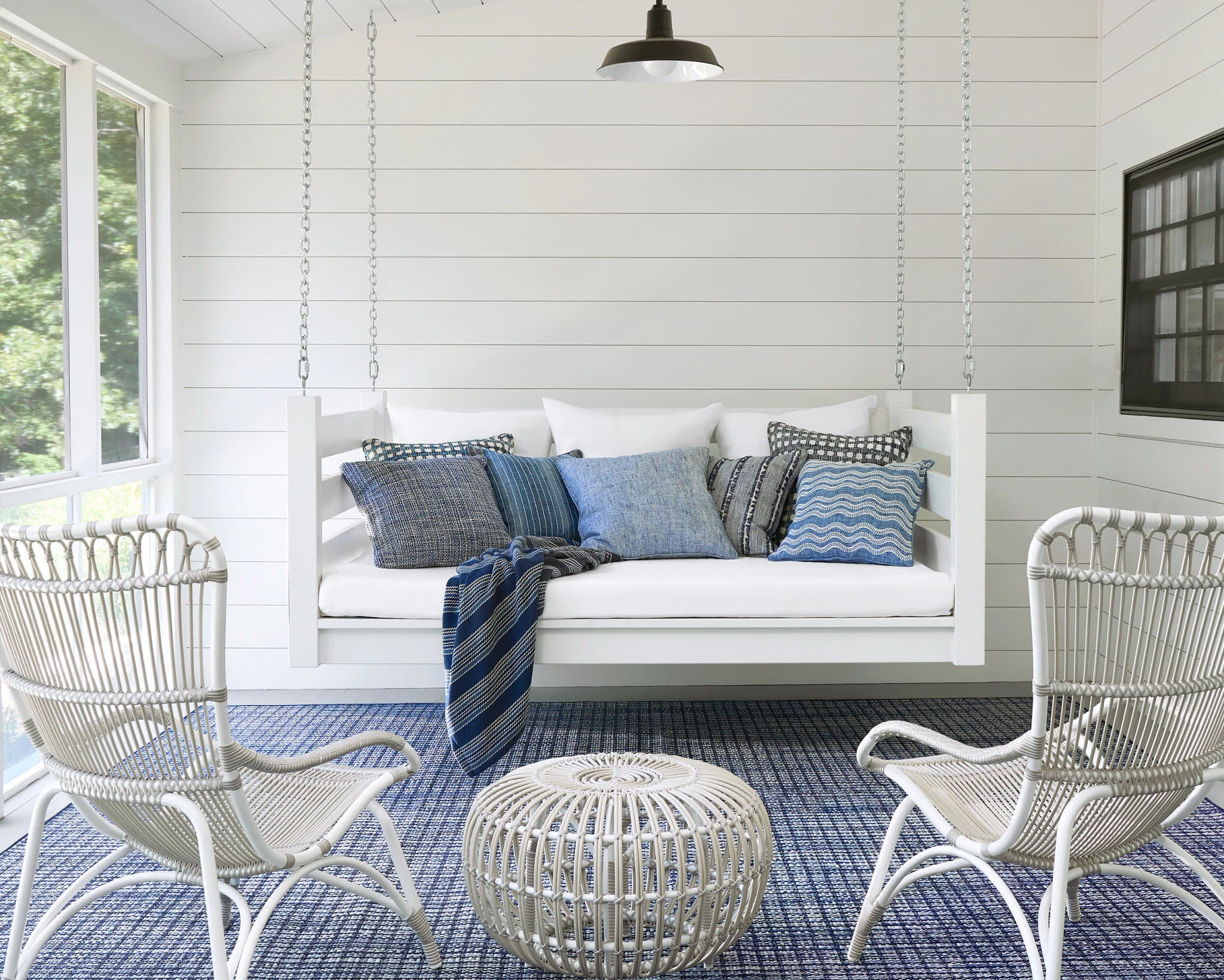 Coco Handwoven Indoor/Outdoor Custom Rug | Blue - Image 2