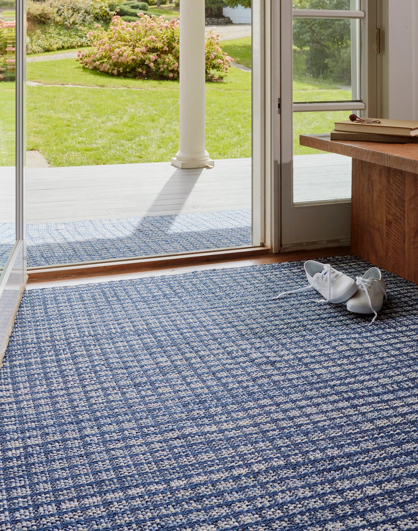 Coco Handwoven Indoor/Outdoor Rug | Blue - Image 3