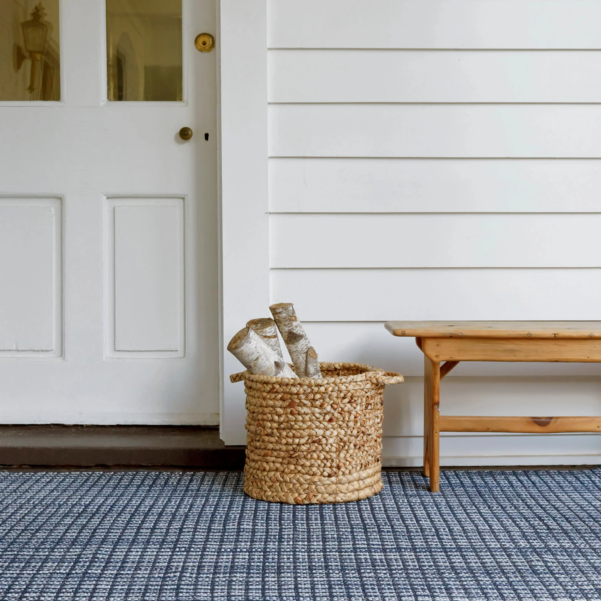 Coco Handwoven Indoor/Outdoor Rug | Blue - Image 4