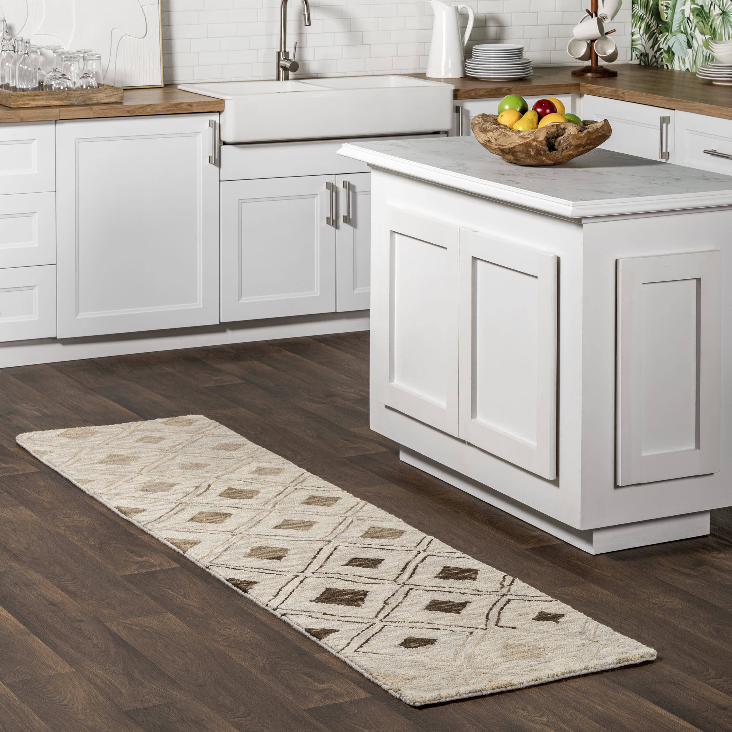 Coco Trellis Wool Rug | Beige - Image 2