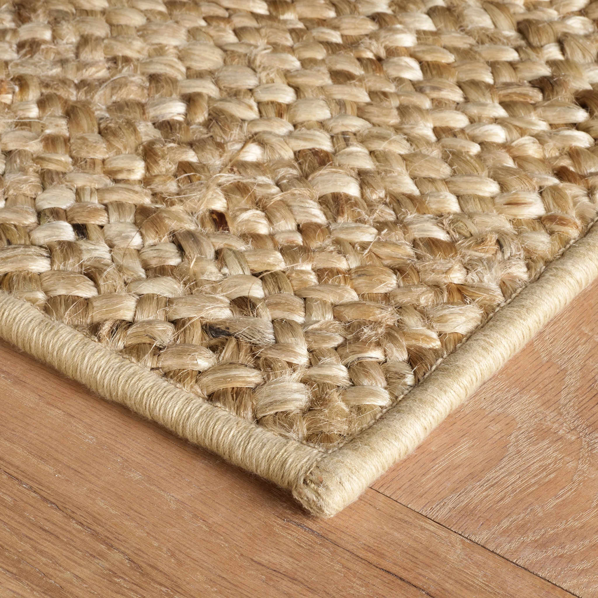 Collins Braided Woven Jute Custom Rug | Natural - Image 5