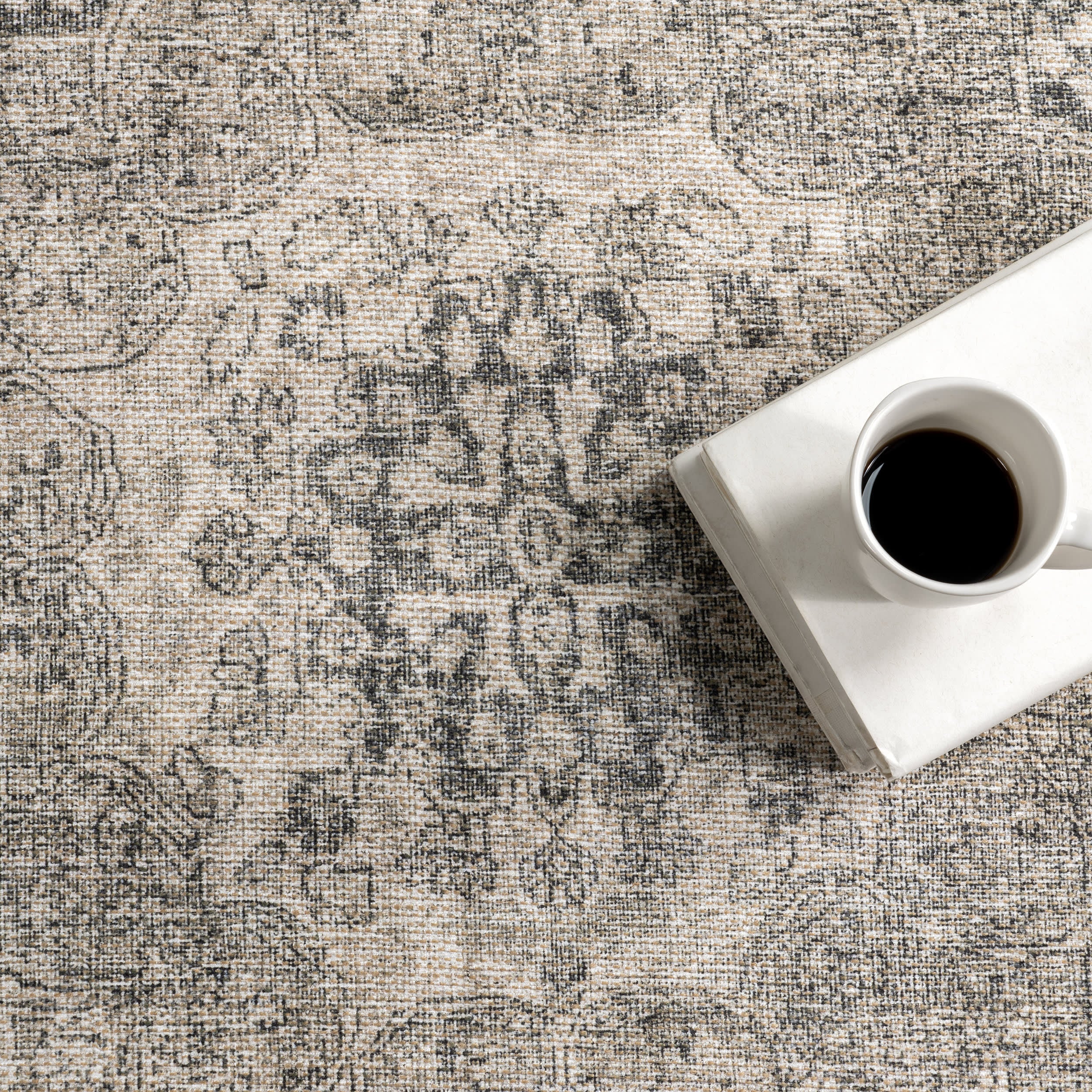 Colts Neck Antiqued Jute-Blend Rug | Grey - Image 8
