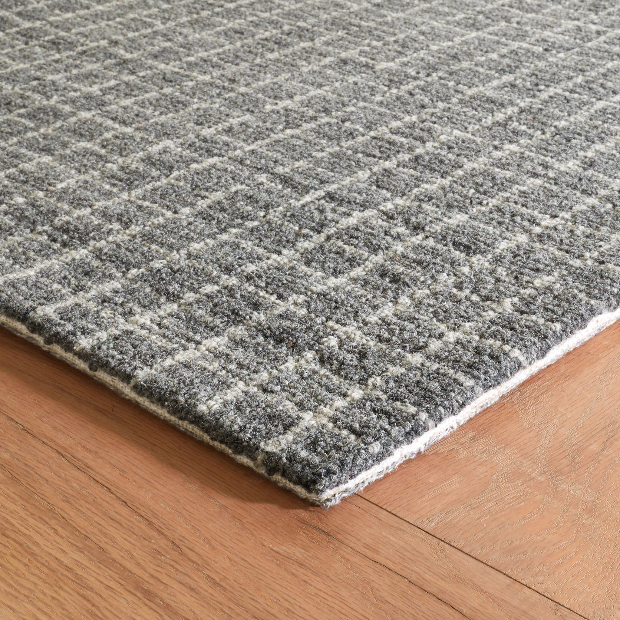 Conall Hand Micro Hooked Wool Rug | Grey - Image 5