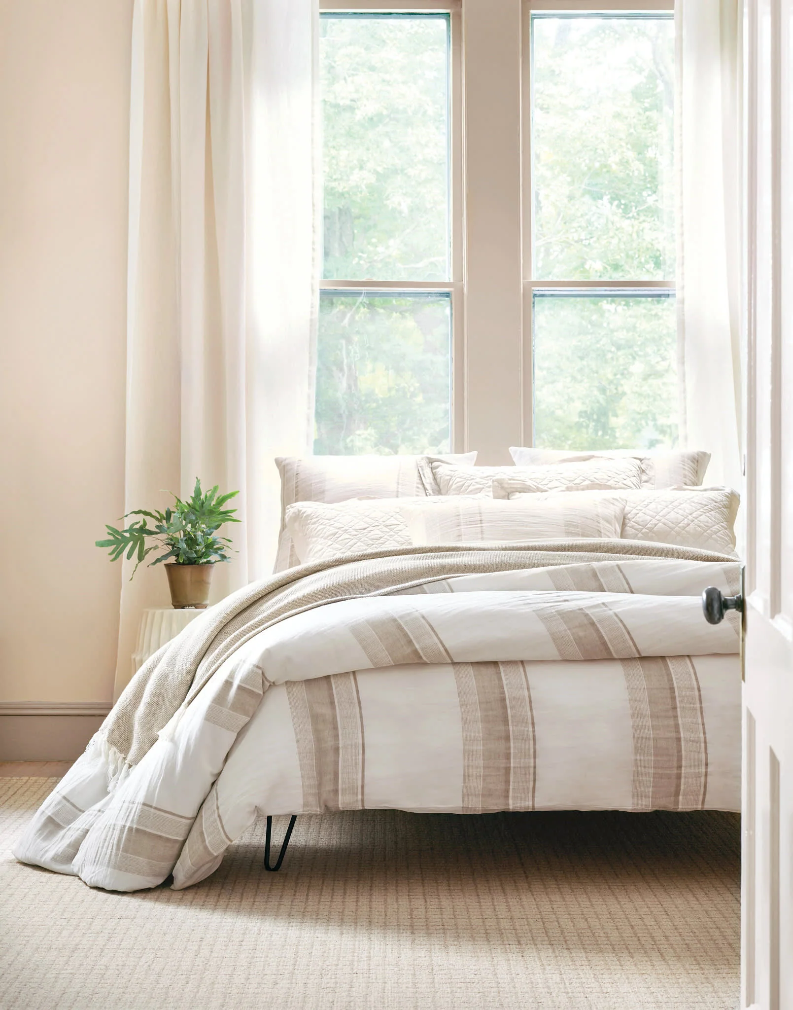 Washed Linen Quilt | Natural - Image 4