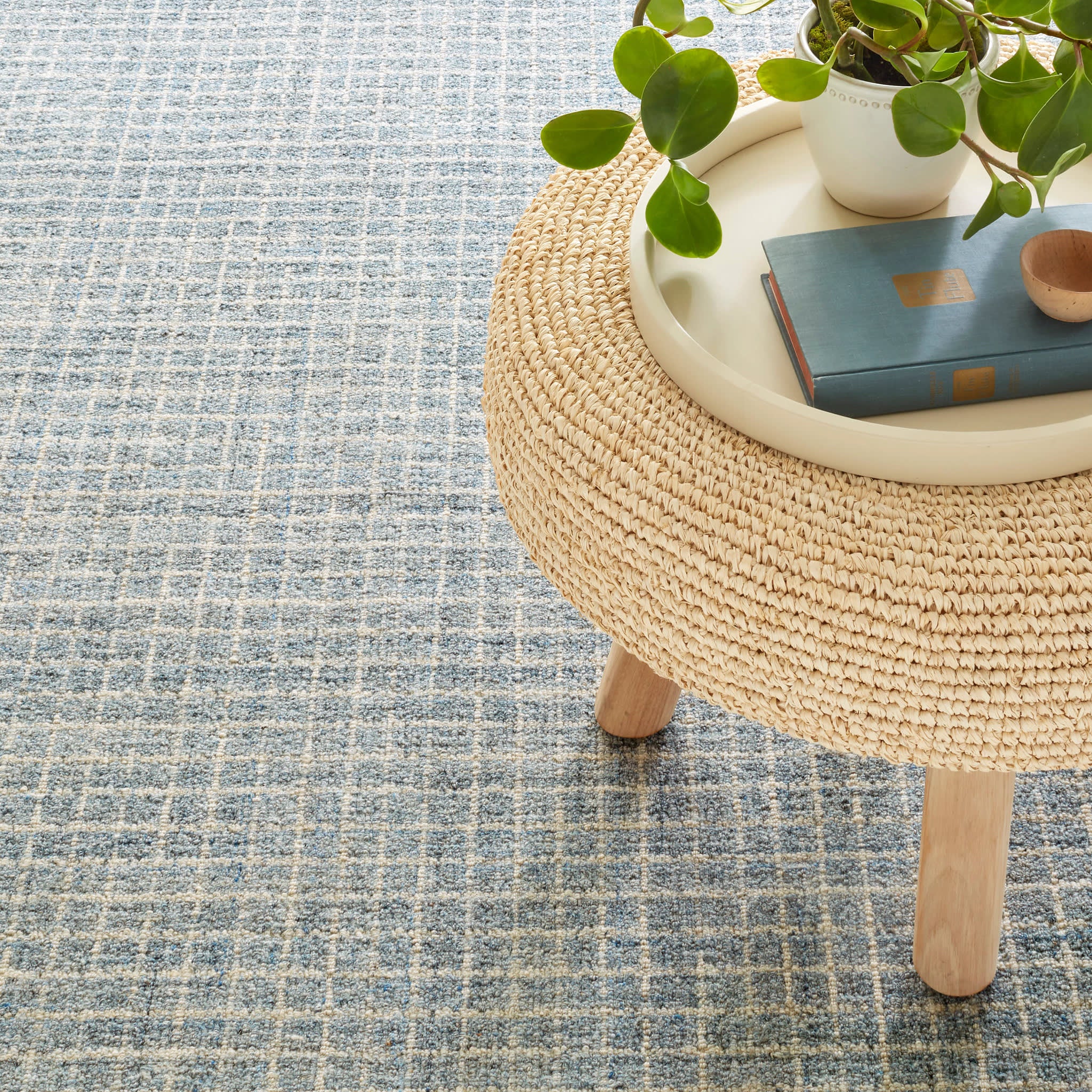 Conall Hand Micro Hooked Wool Rug | Slate - Image 3