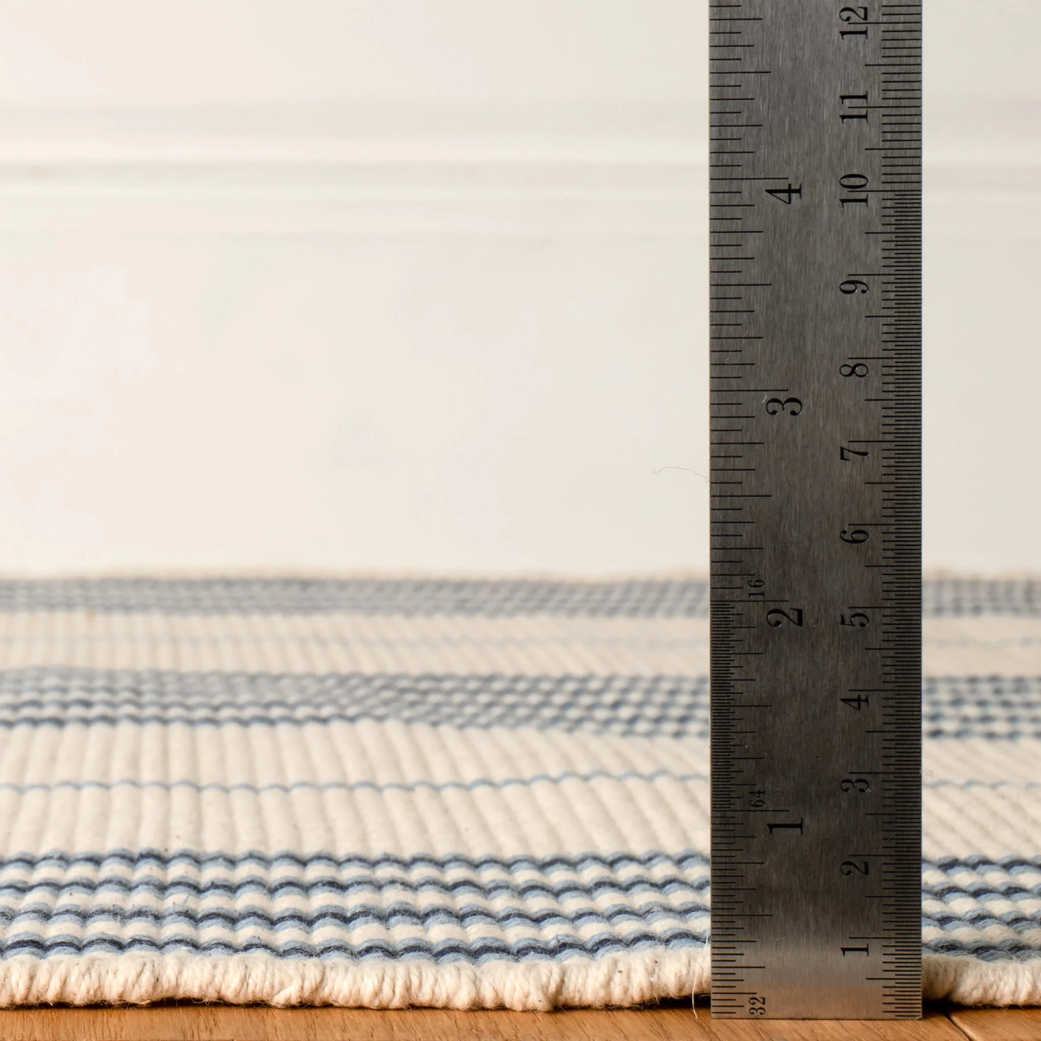 Conway Handwoven Cotton Rug | Blue - Image 5