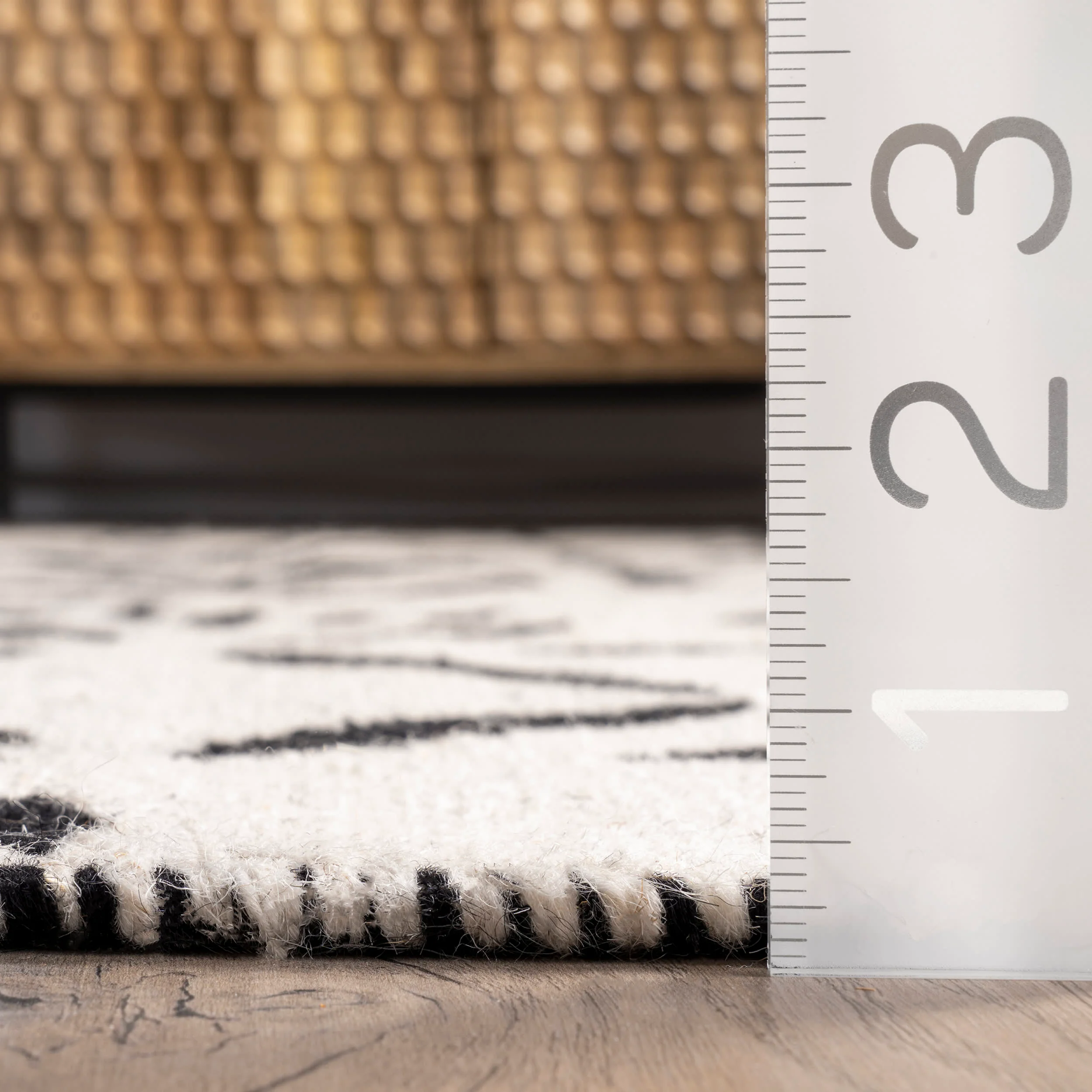 Cora Wool Lattice Rug | Ivory - Image 5