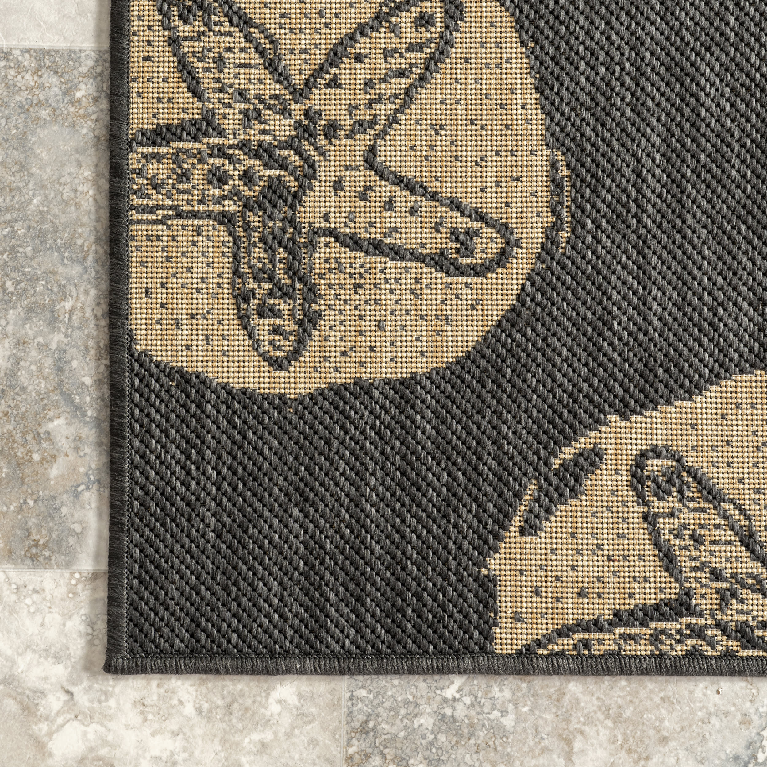 Coralie Starfish Indoor/Outdoor Rug | Dark Grey - Image 3