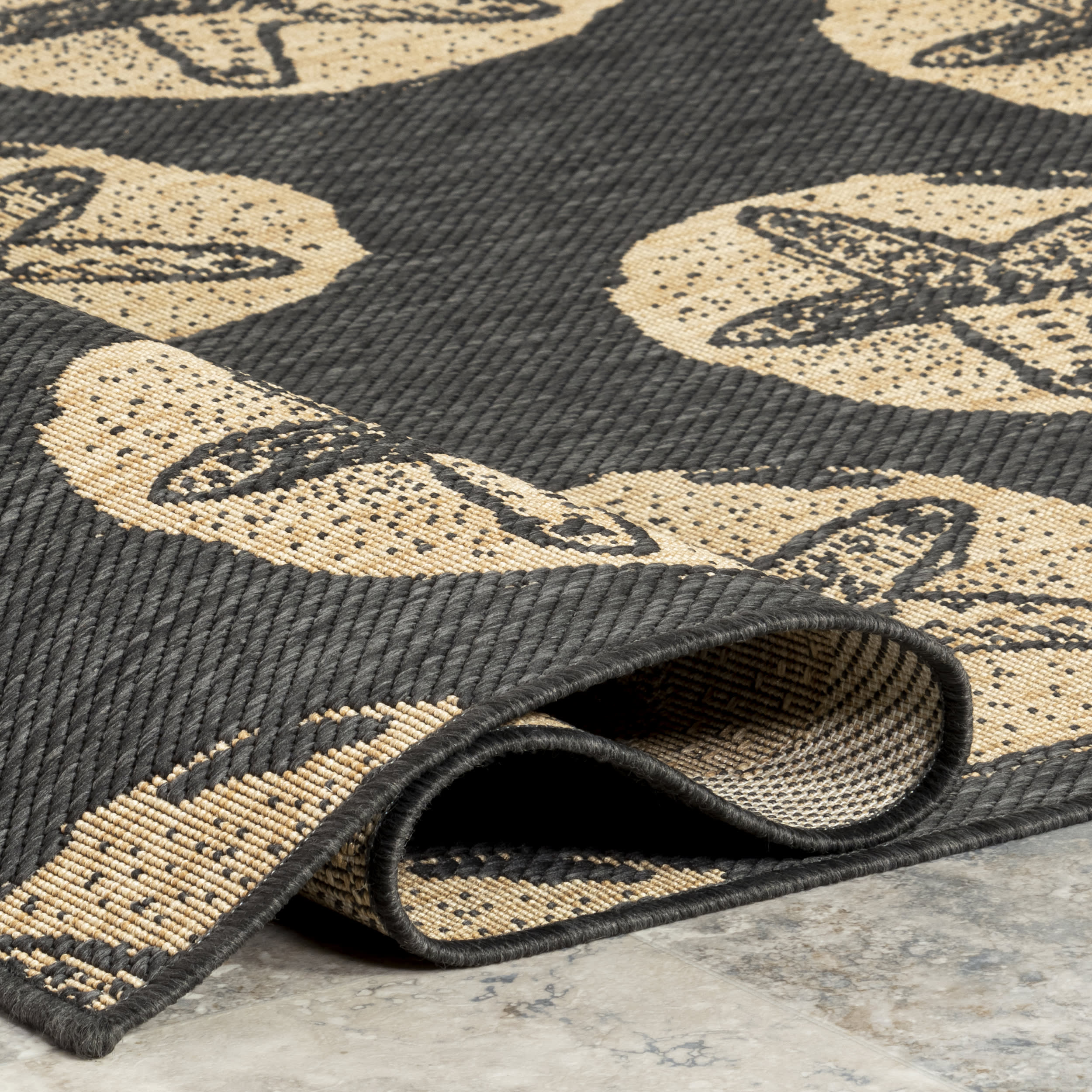 Coralie Starfish Indoor/Outdoor Rug | Dark Grey - Image 8