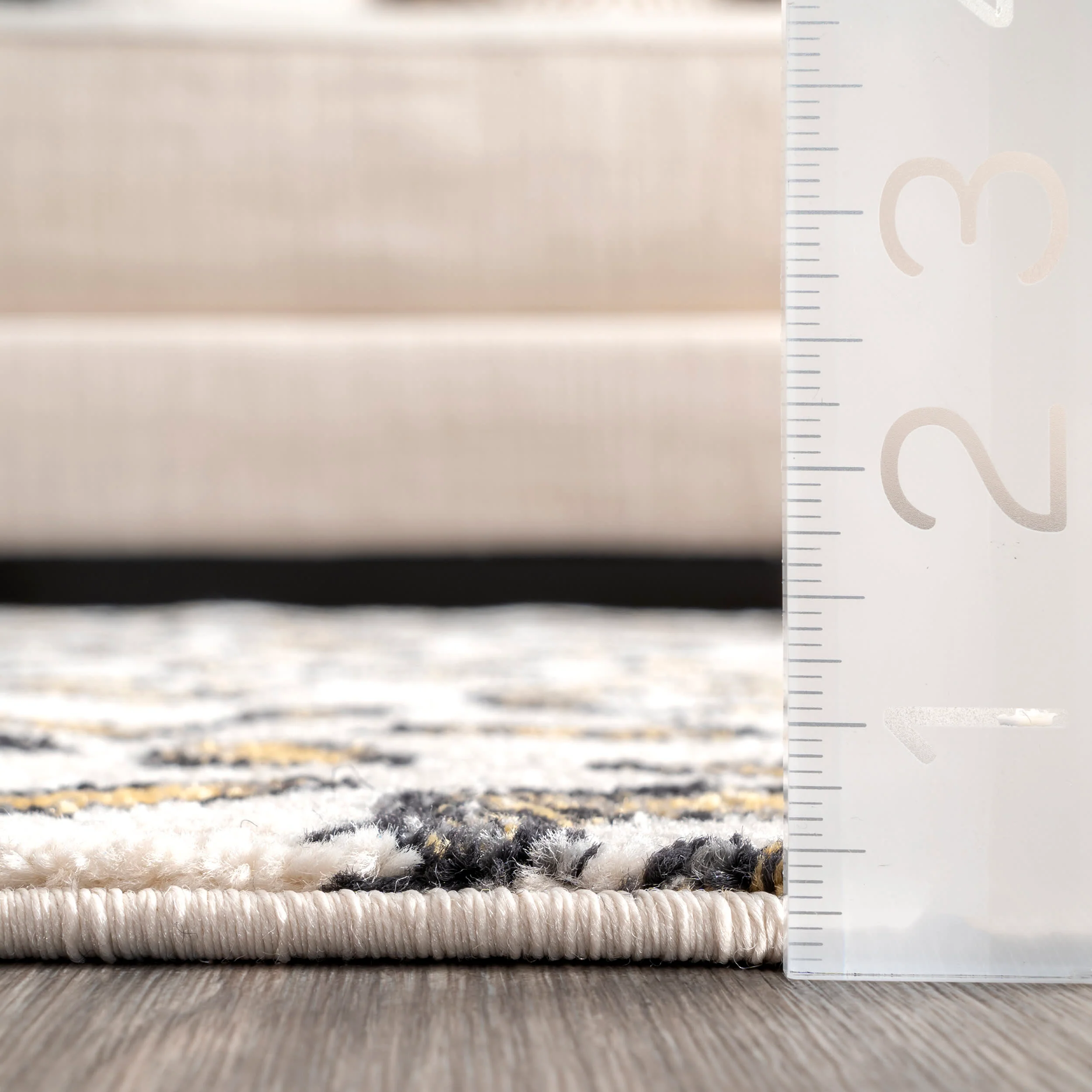Coraline Leopard Printed Rug | Beige - Image 5