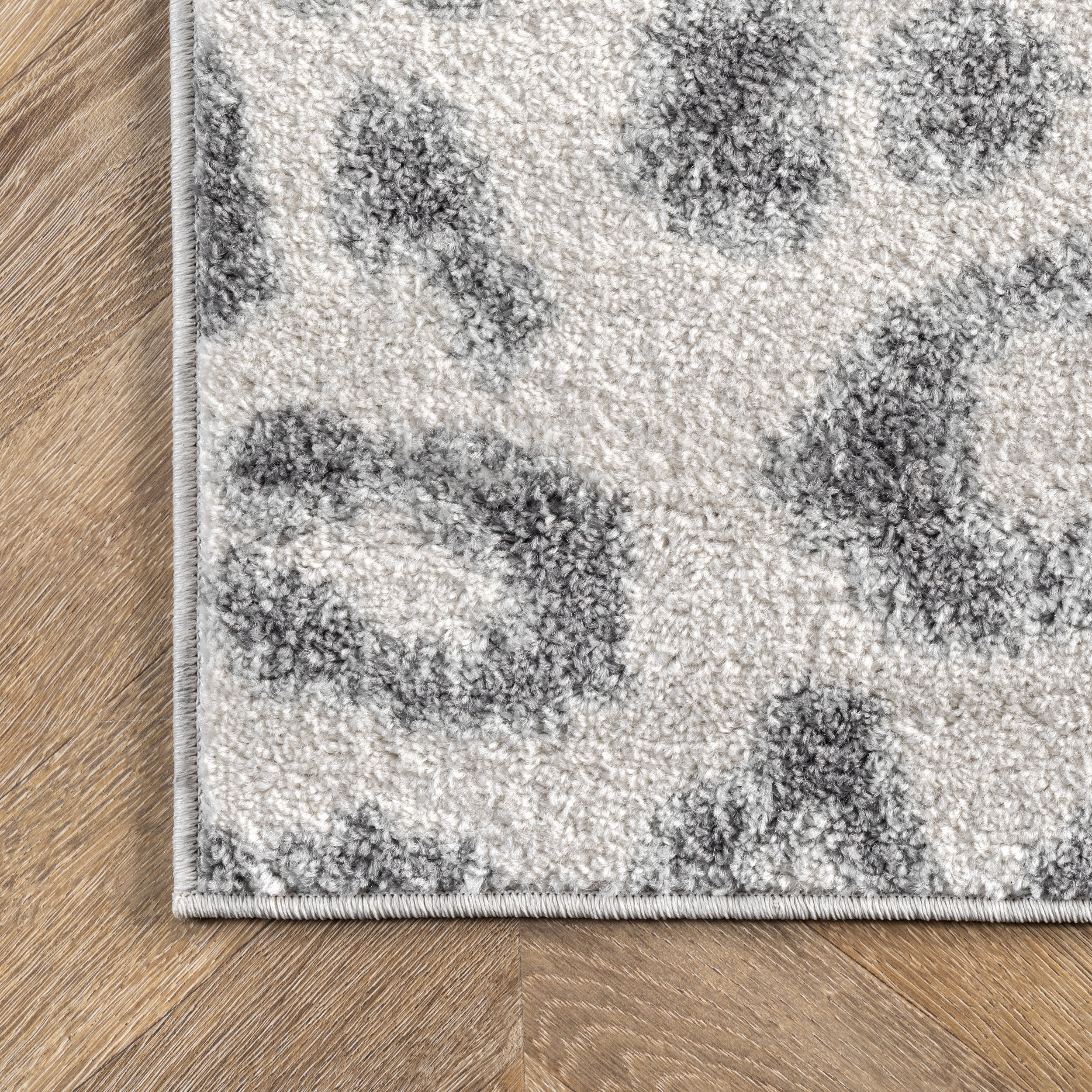 Coraline Leopard Printed Rug | Grey - Image 3