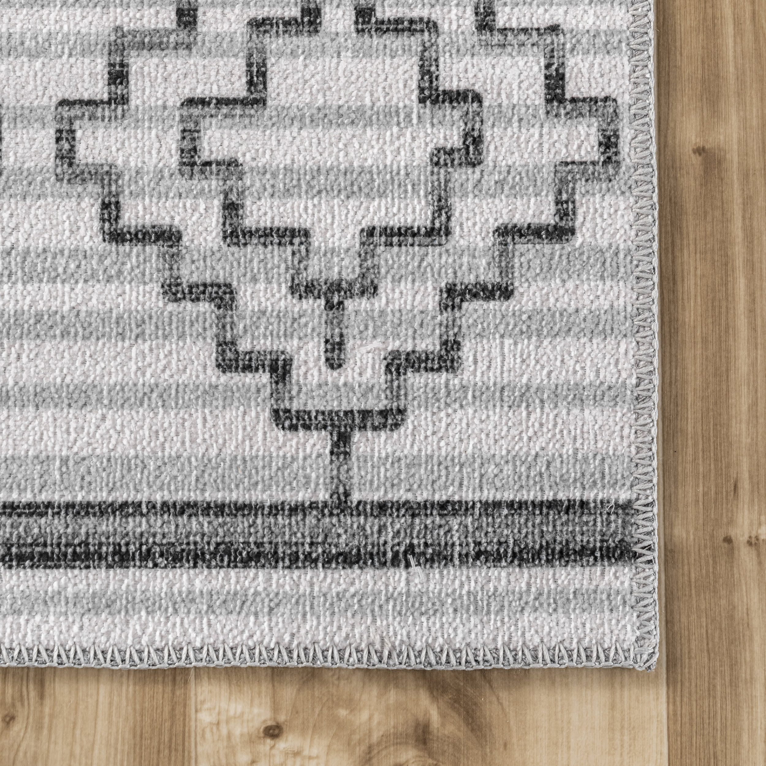 Coraline Washable Diamond Rug | Ivory - Image 3