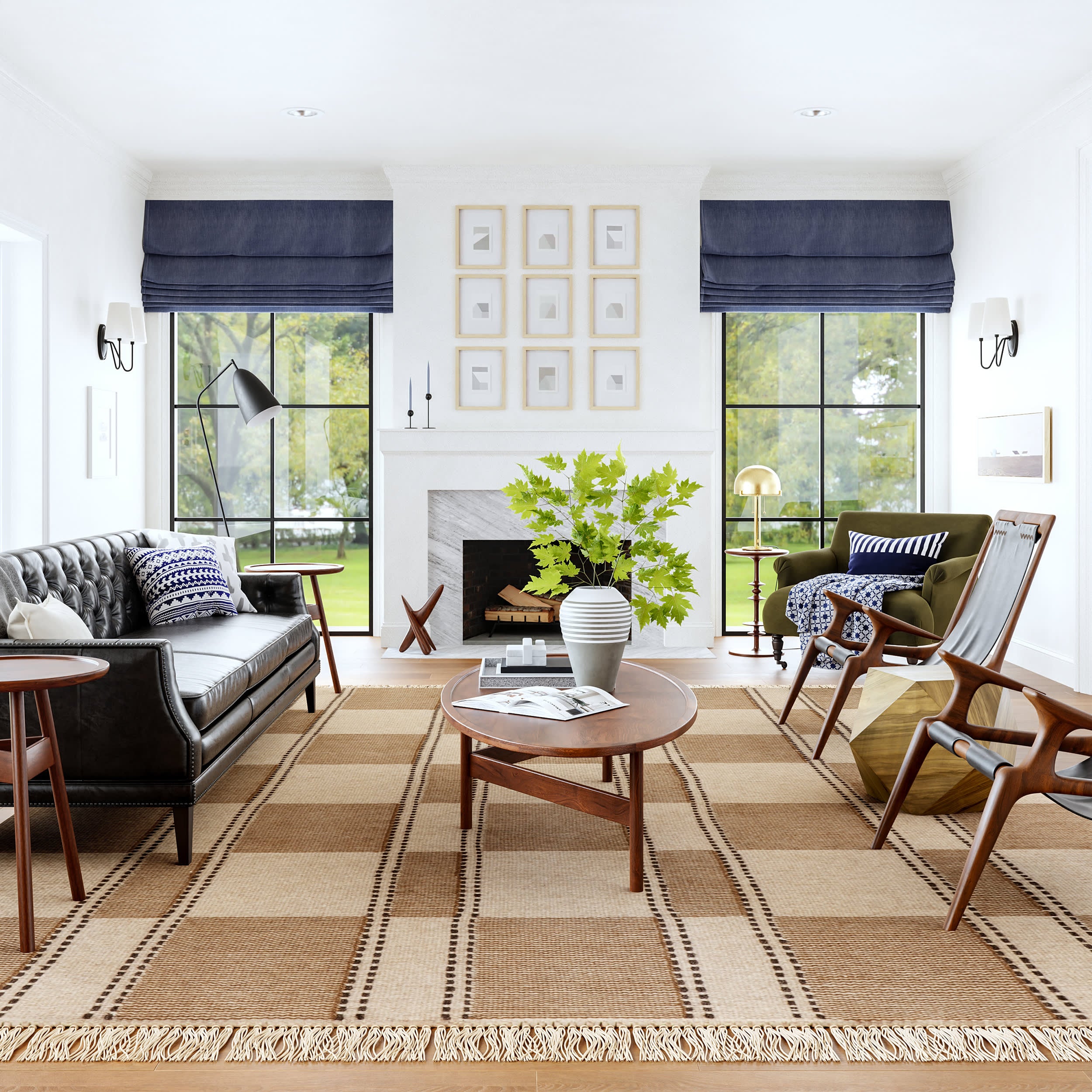 Corbett Fringed Wool Rug | Beige - Image 2