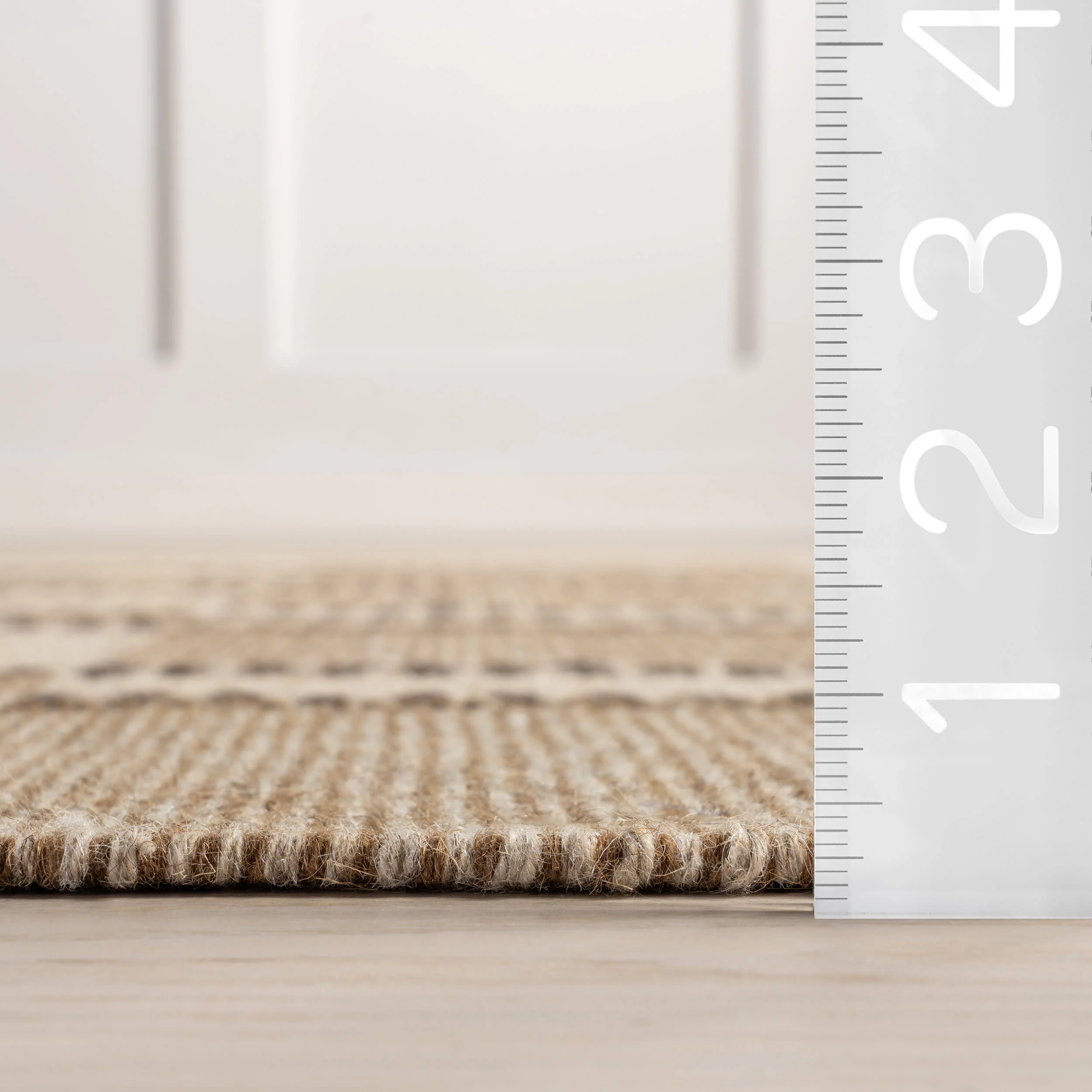 Corbett Fringed Wool Rug | Beige - Image 5