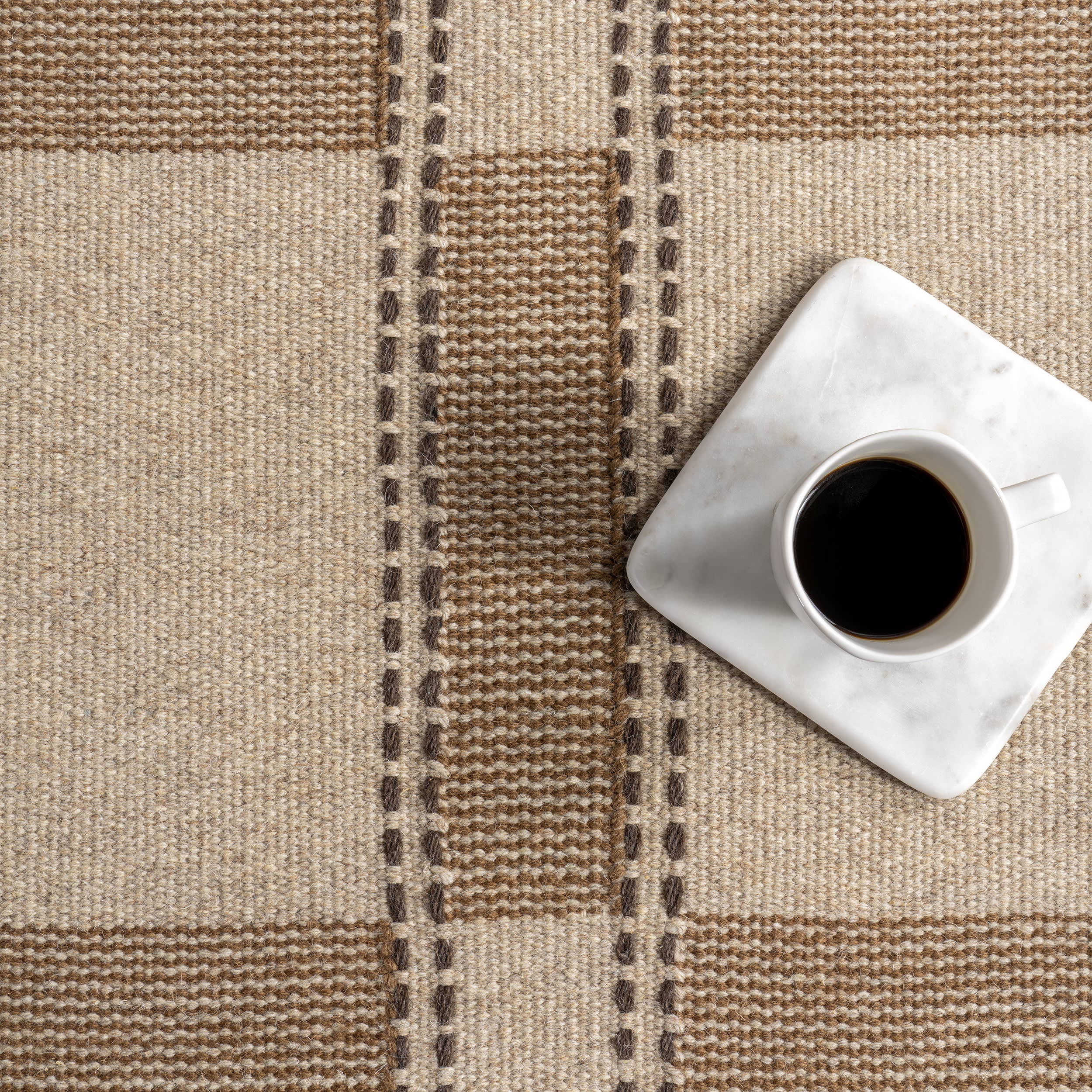 Corbett Fringed Wool Rug | Beige - Image 7