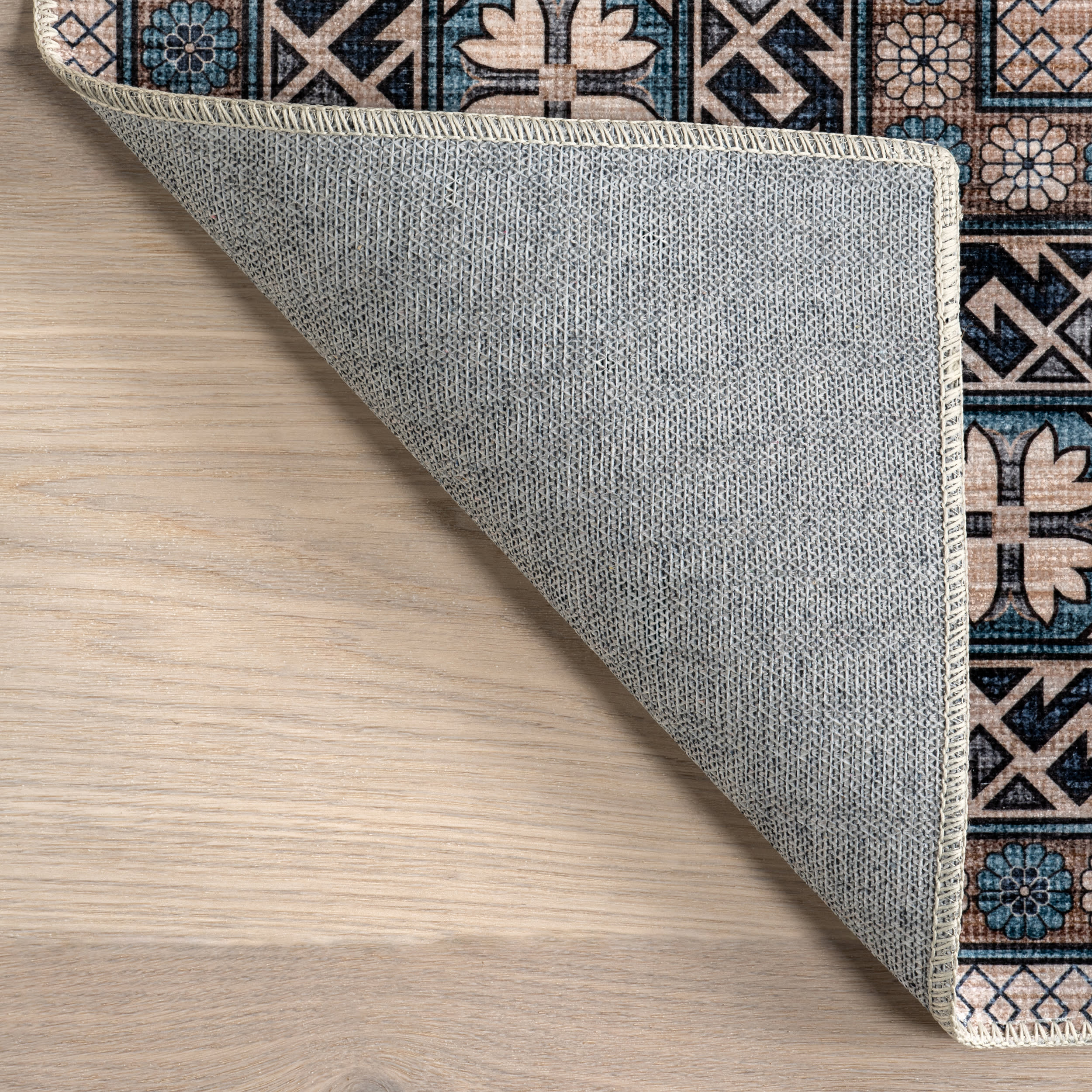 Cornelia Jewel Spill Proof Washable Rug | Turquoise - Image 6